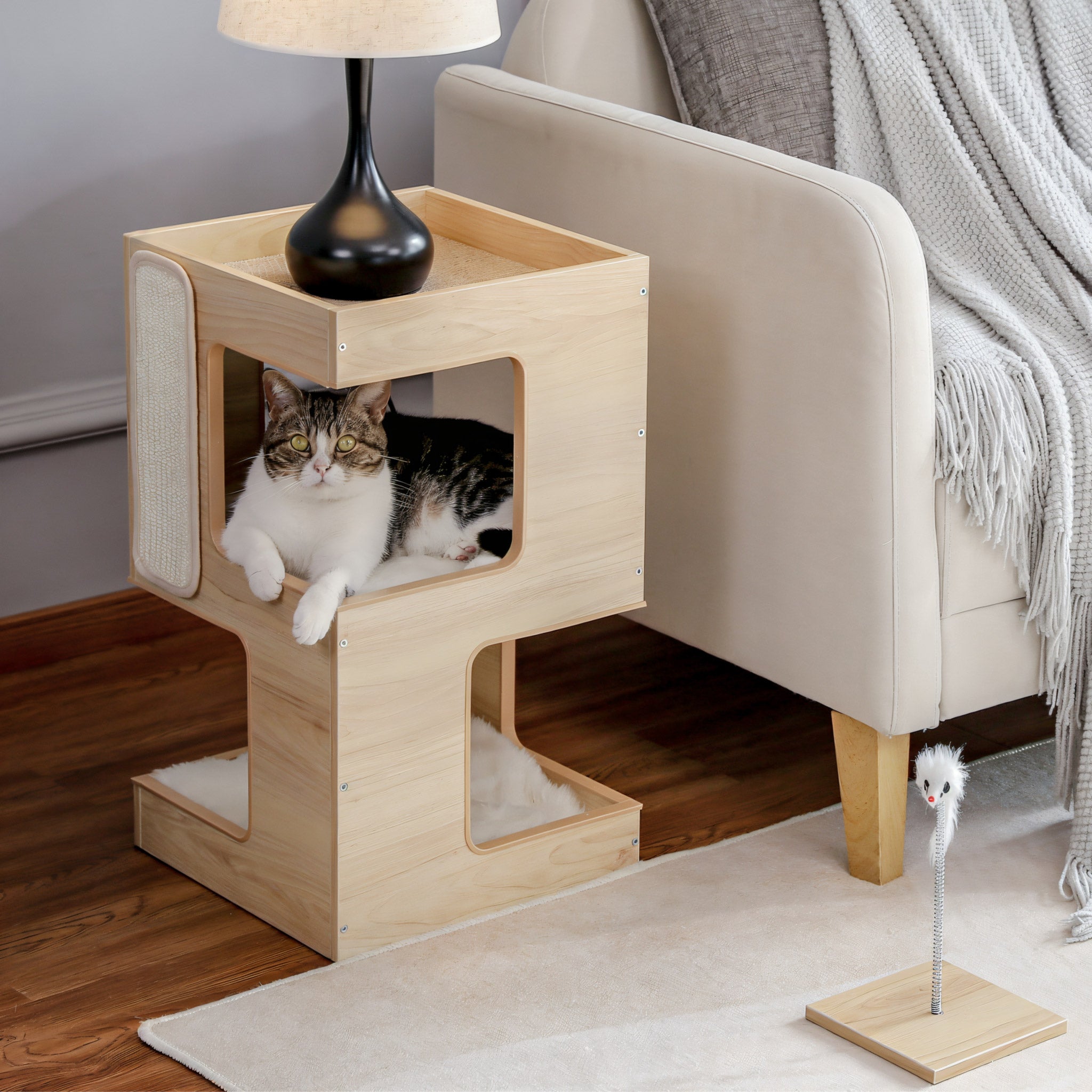 Wooden cat tree Image
