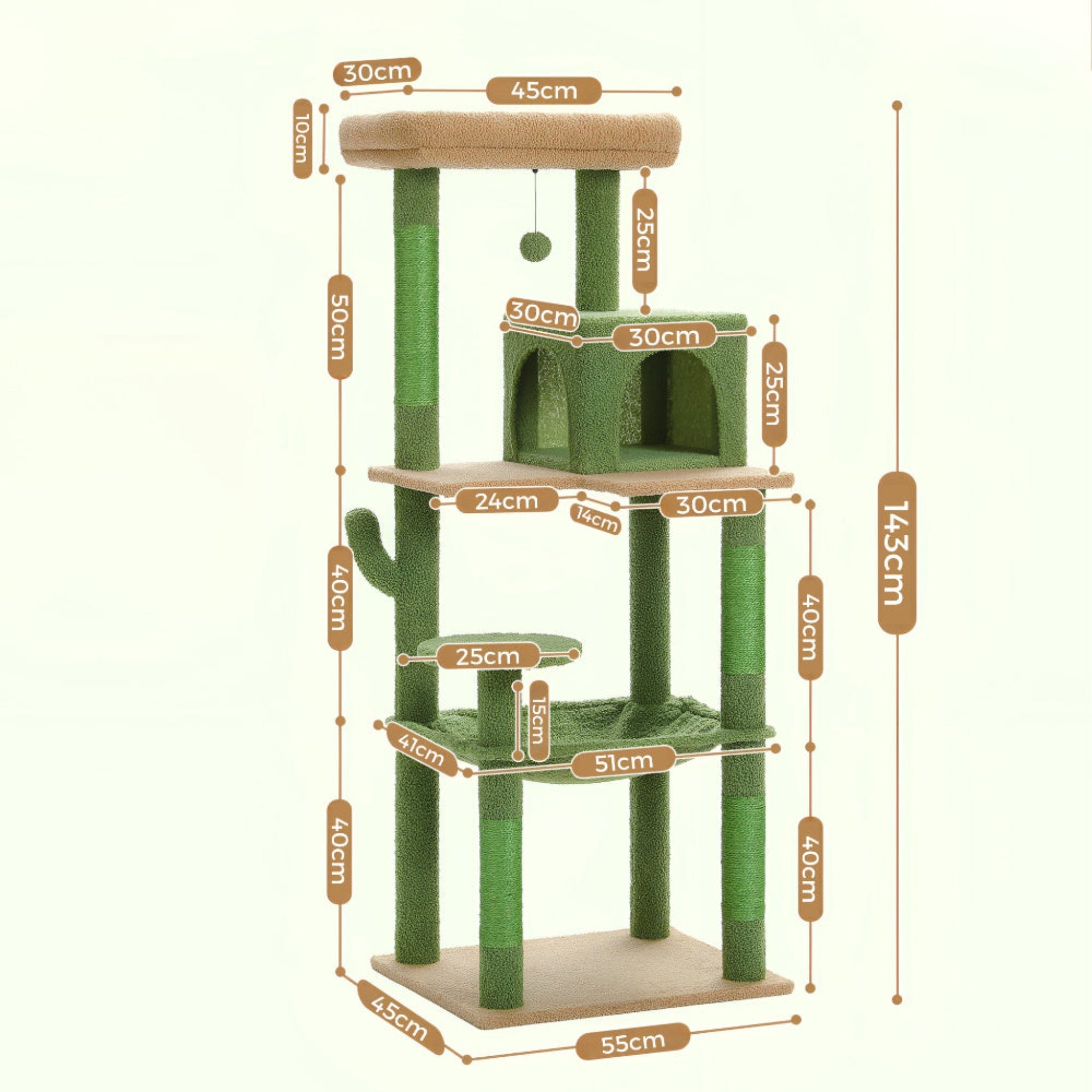 Arbre à Chat Design Cactus