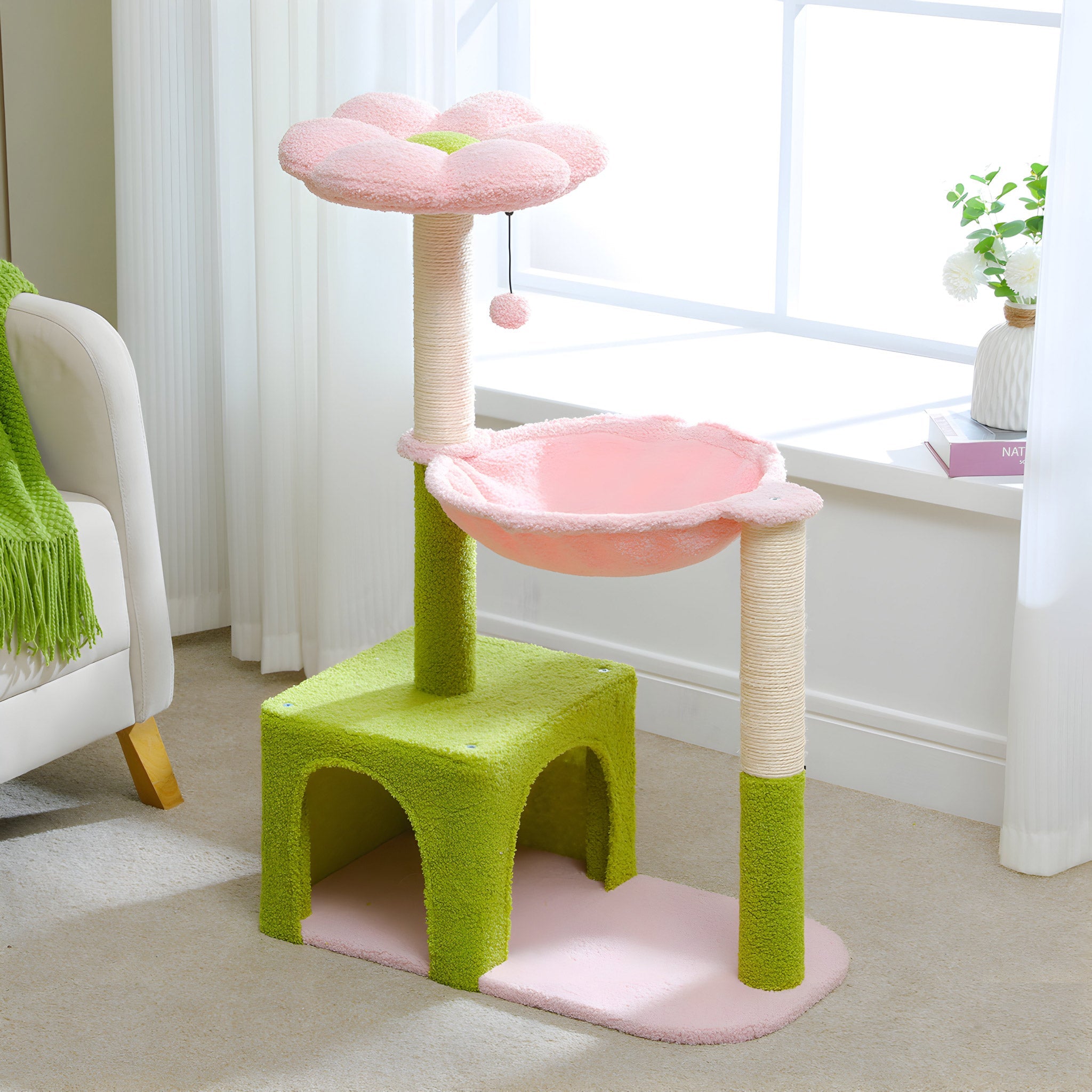 Arbre à Chat Fleur Rose