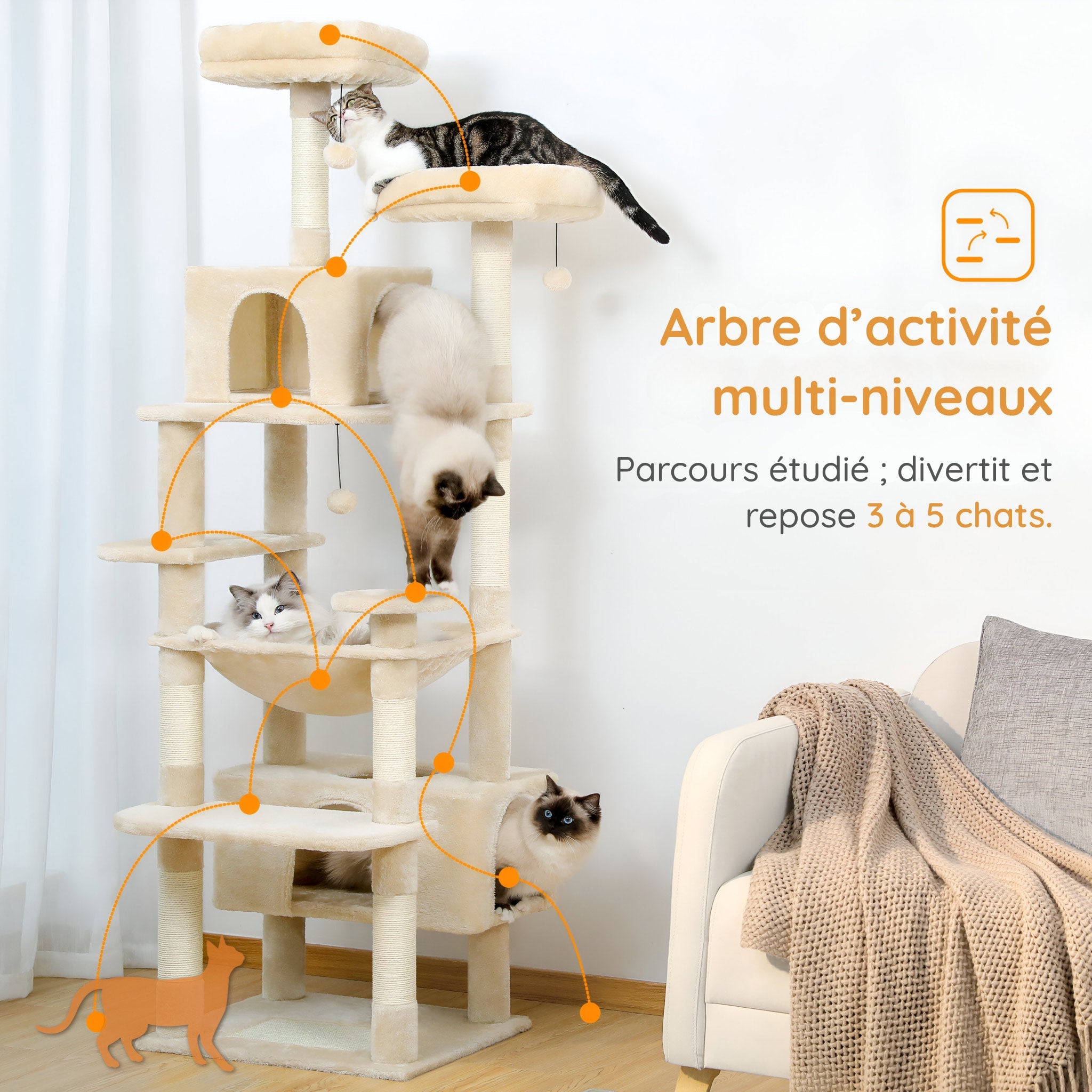 Arbre à Chat XXL Beige