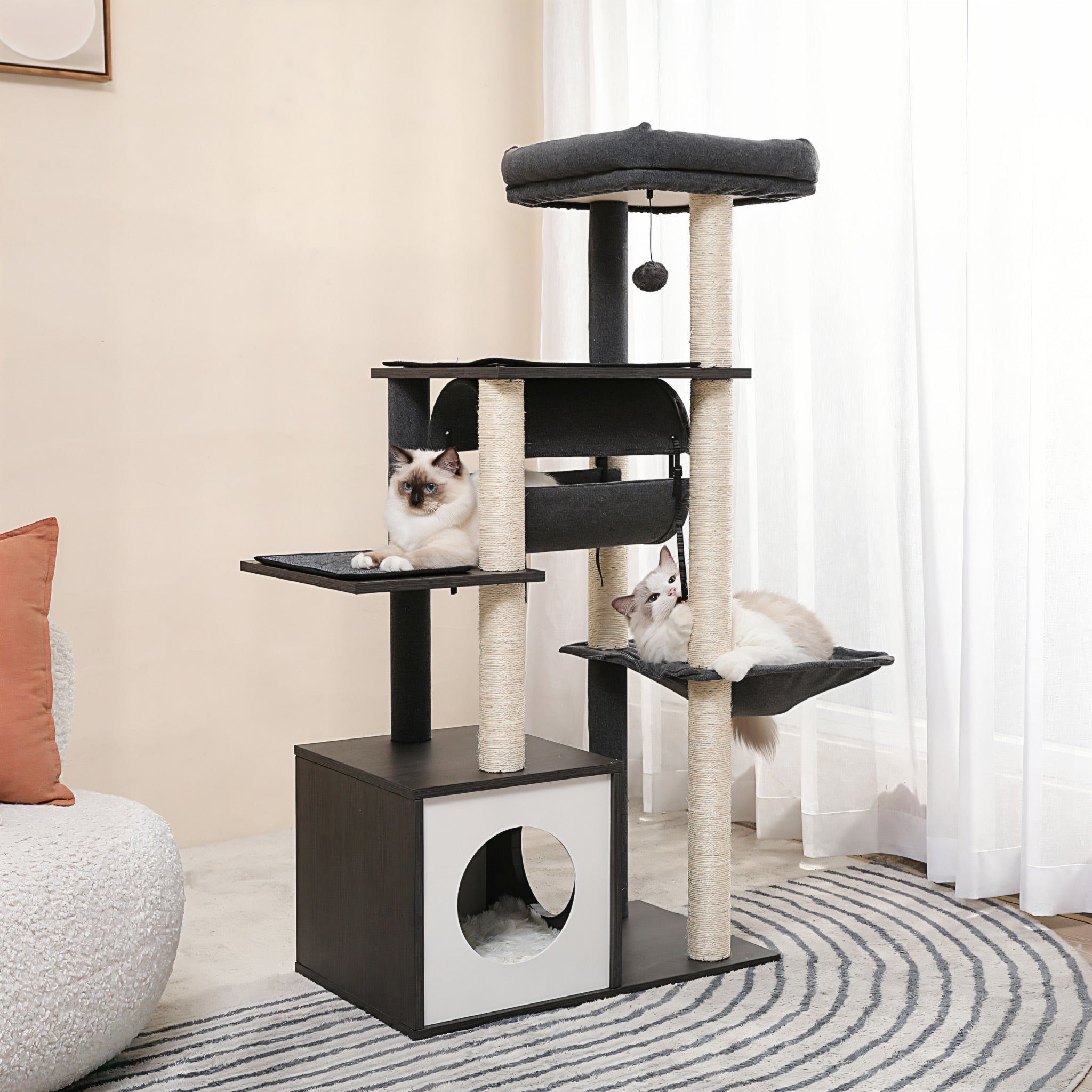 Arbre à Chat en Bois Design