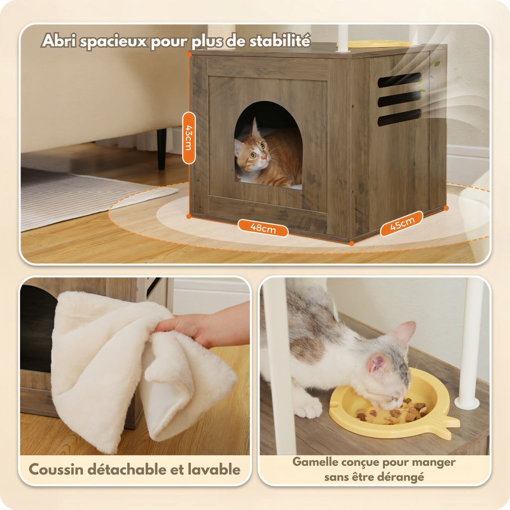 Arbre à Chat en Bois XXL