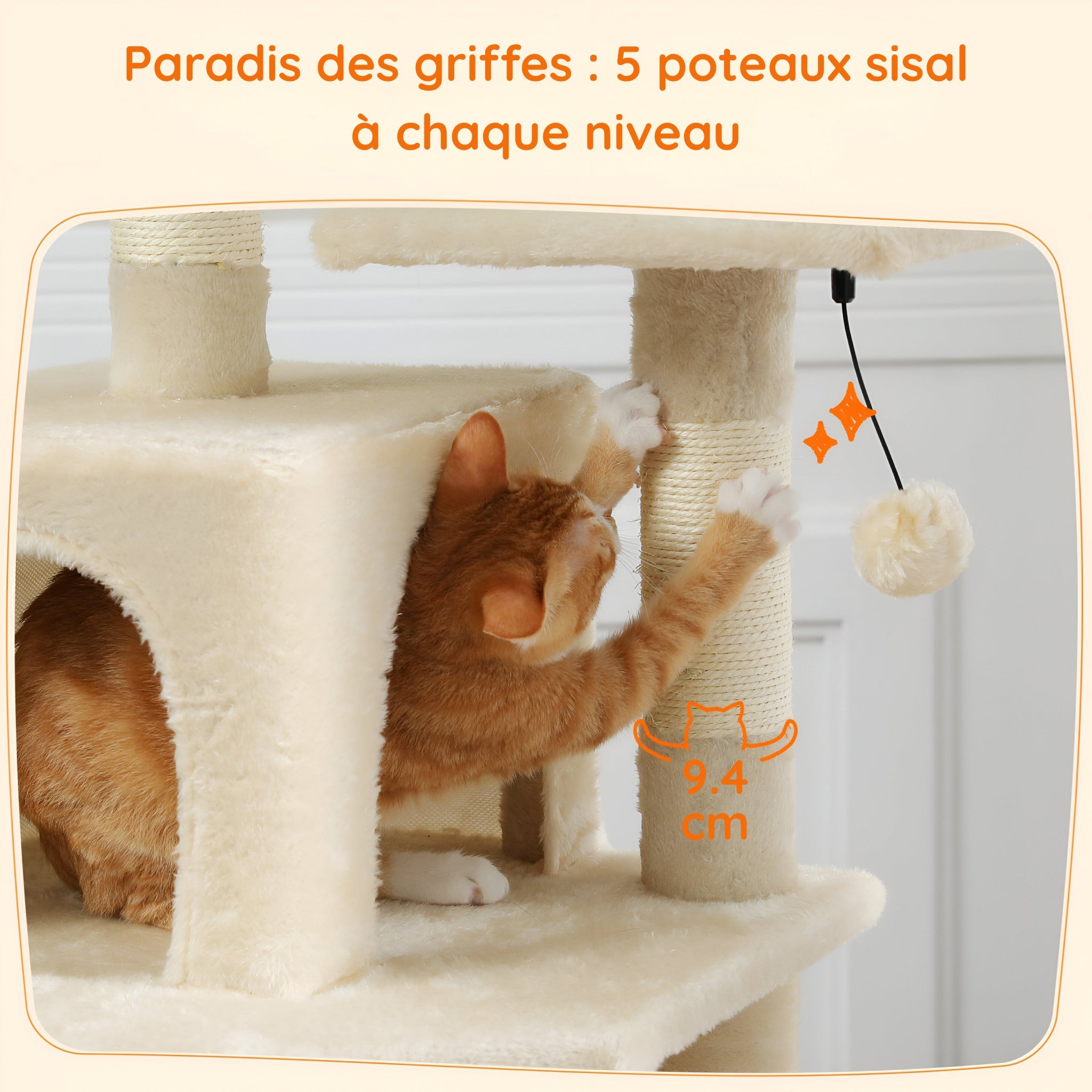 Grand Arbre à Chat Beige