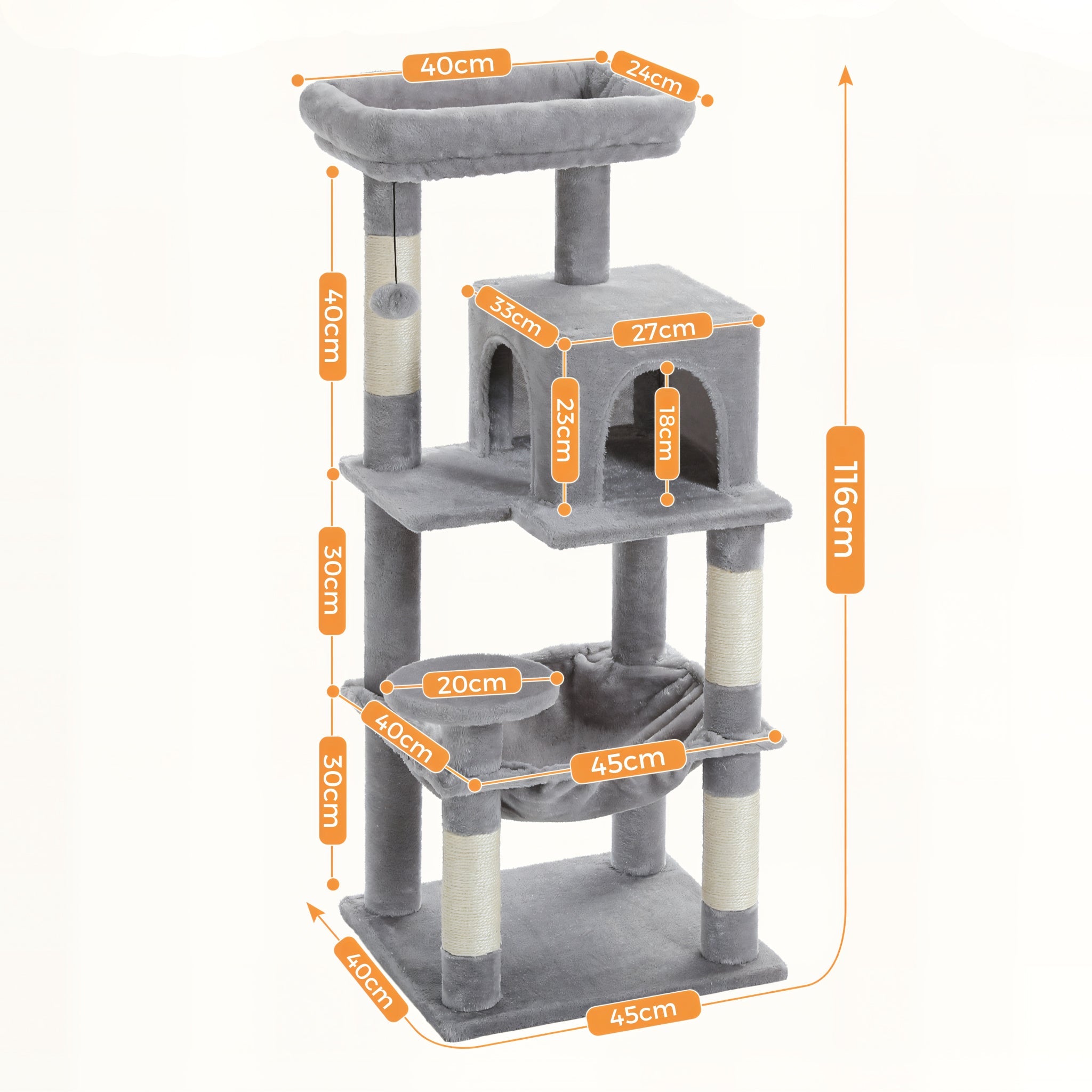 Grand Arbre à Chat Gris Clair