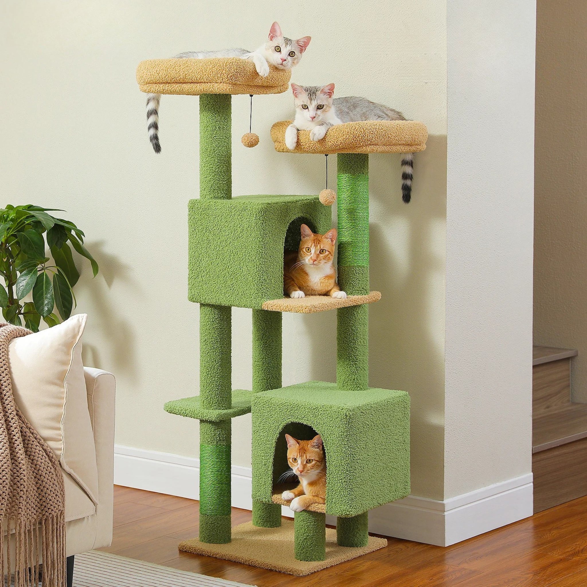 Grand Arbre à Chat Solide et Stable