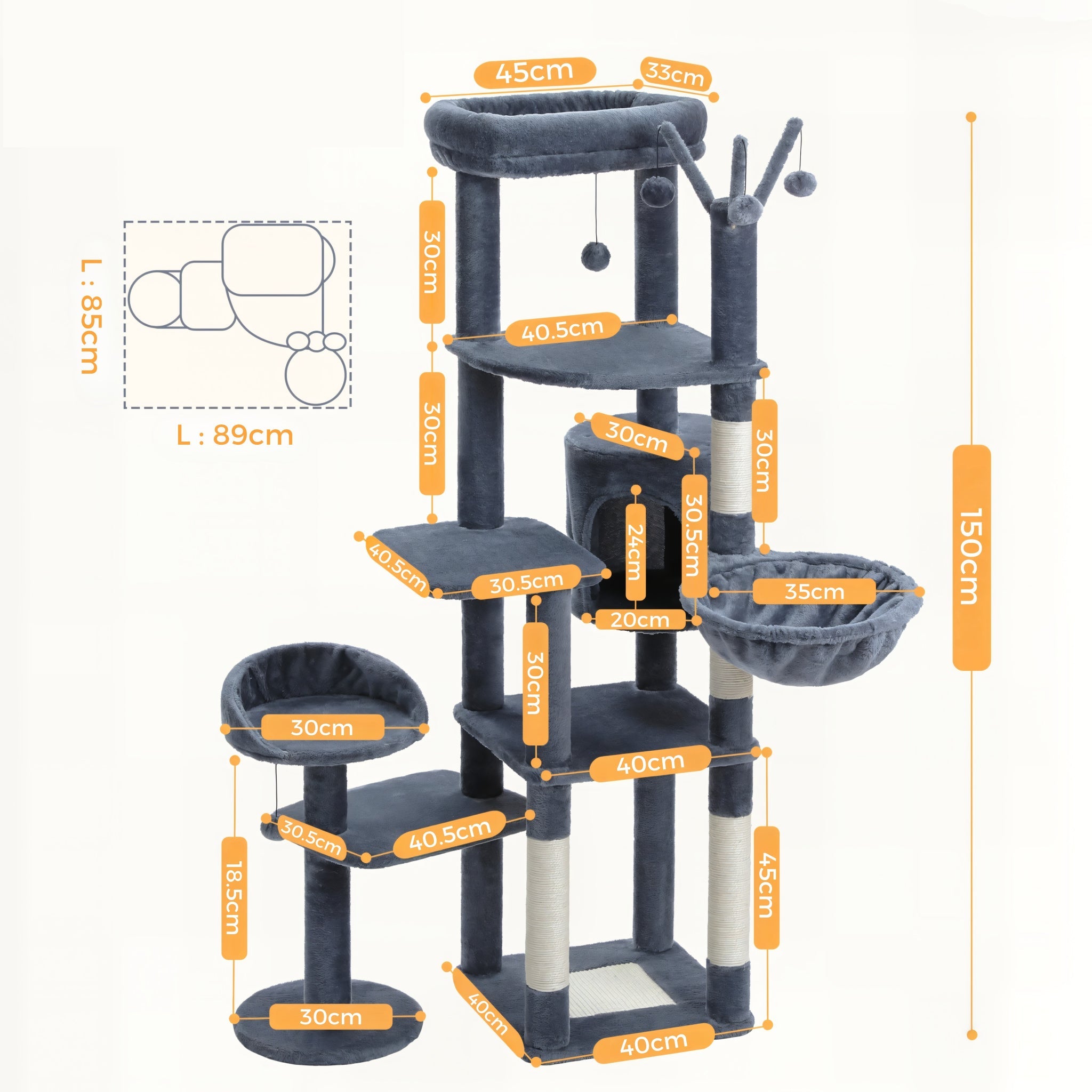 Grand Arbre à Chat pour Plusieurs Chats