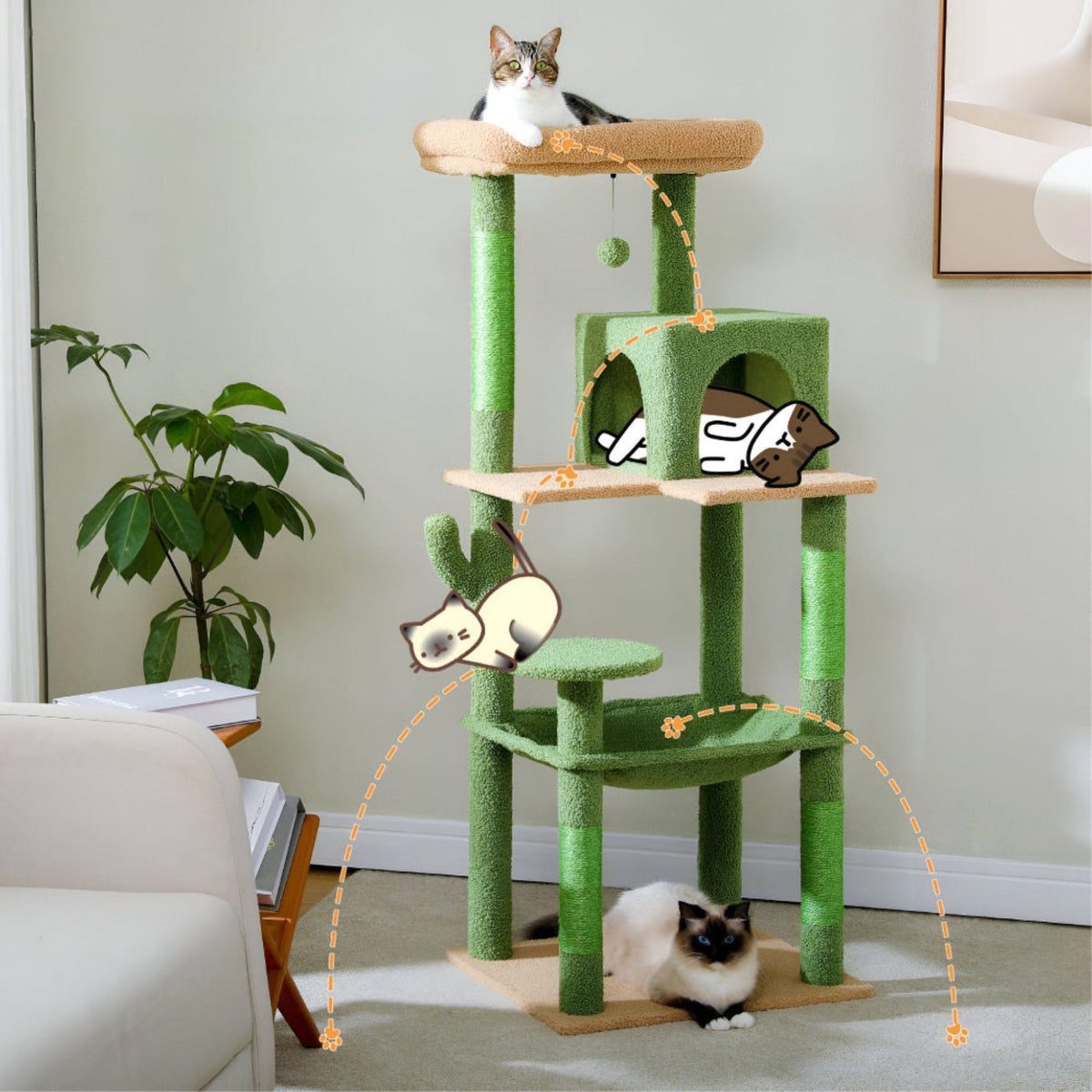 Cactus design cat tree Cat & Cosy