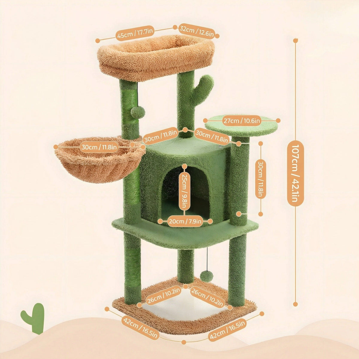 Cactus-shaped cat tree Cat & Cosy