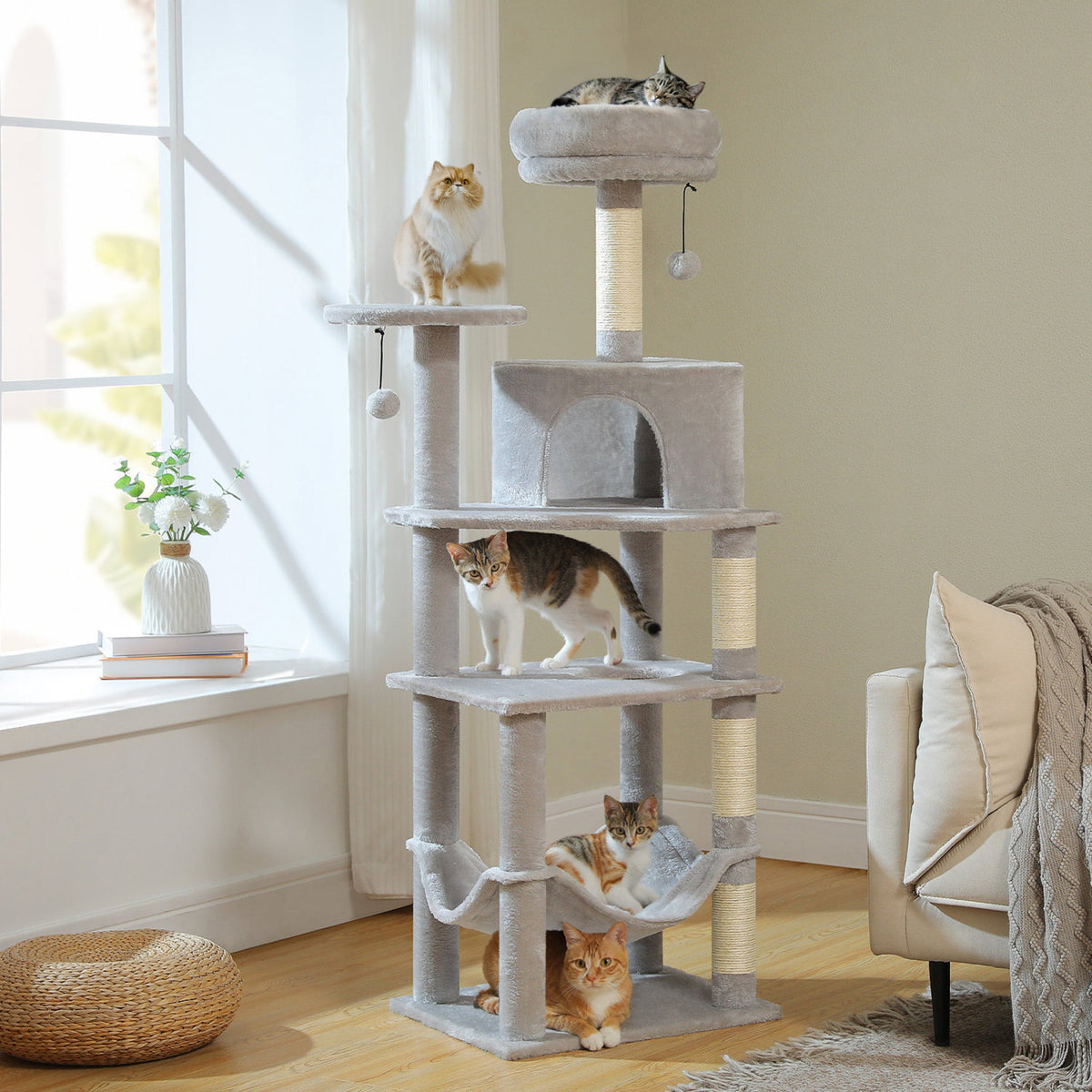 Cat tree 55 in / 140 cm Cat & Cosy