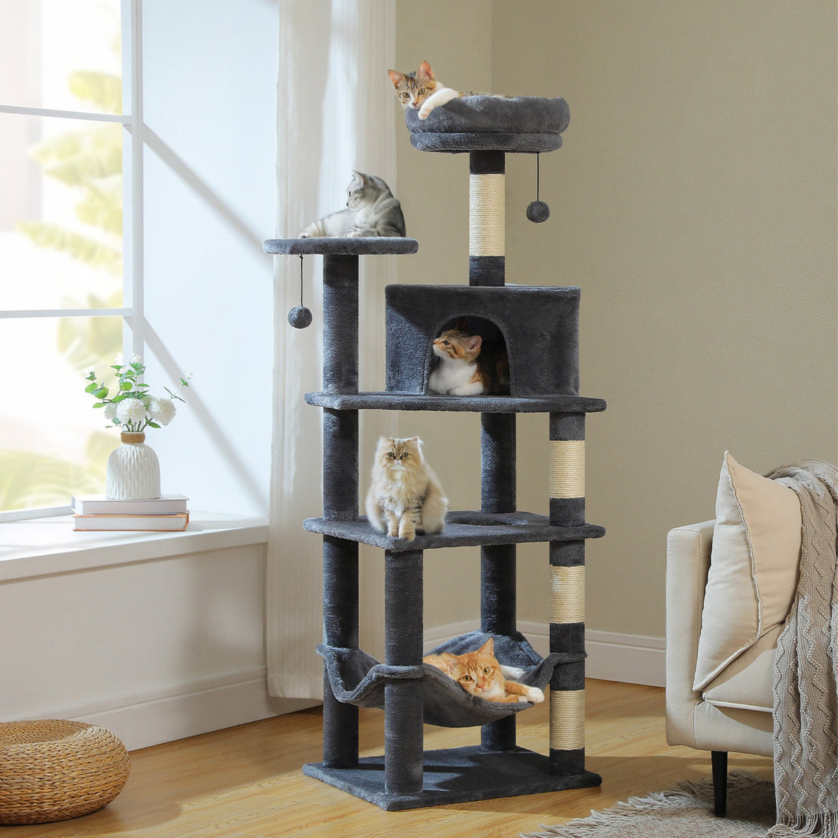 Cat tree 55 in / 140 cm Cat & Cosy