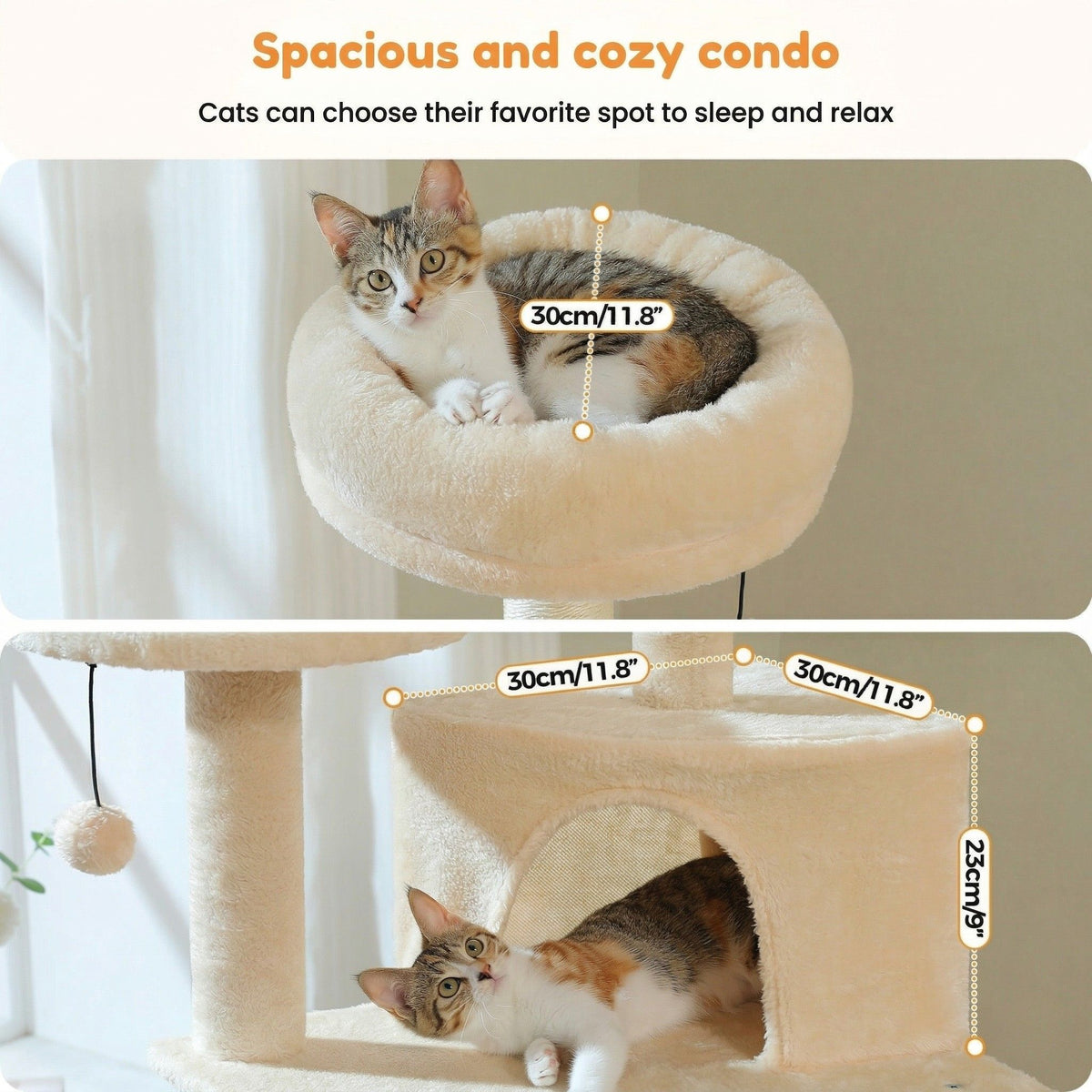 Cat tree 55 in / 140 cm Cat & Cosy
