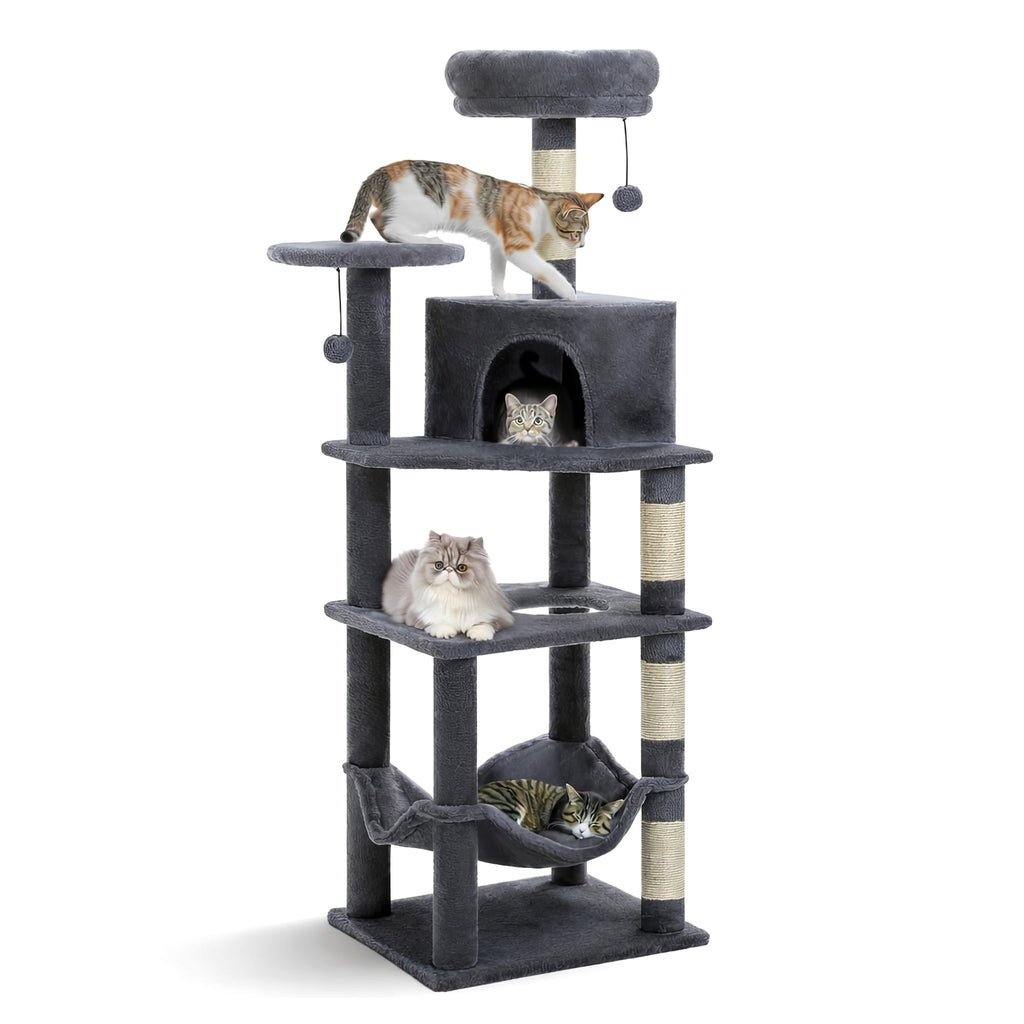 Cat tree 55 in / 140 cm Dark Grey Cat & Cosy