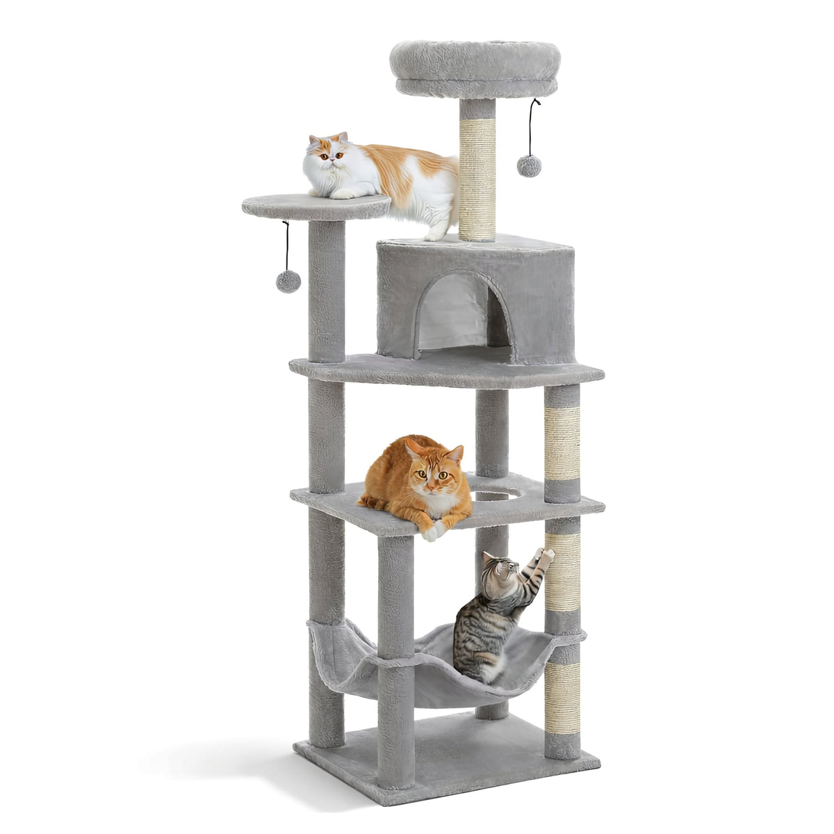 Cat tree 55 in / 140 cm Grey Cat & Cosy