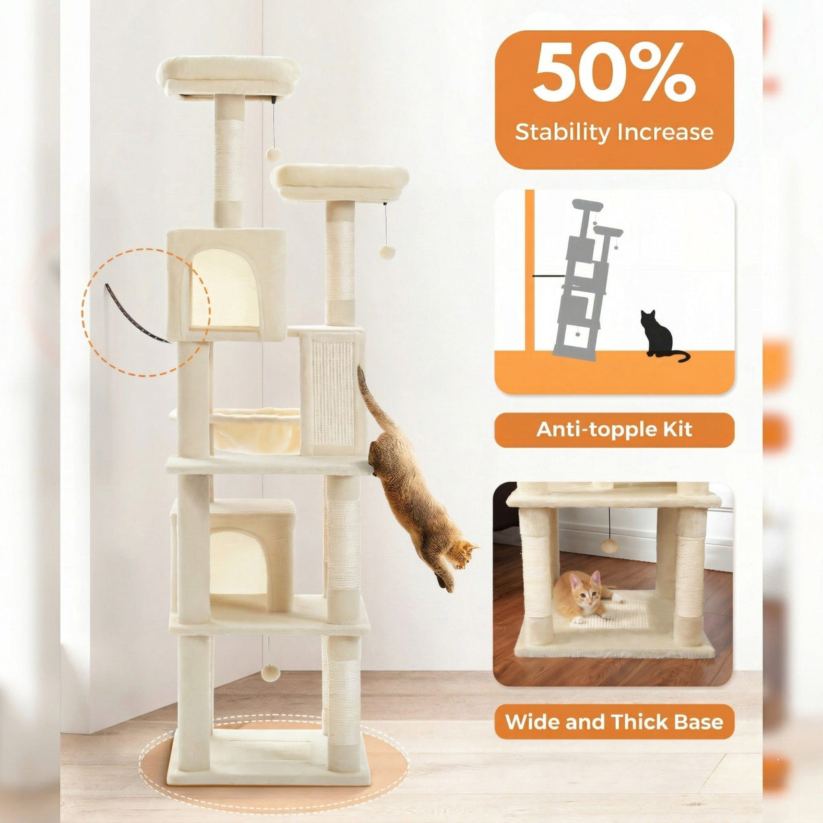 Cat Tree 71 in / 1m80 Cat & Cosy