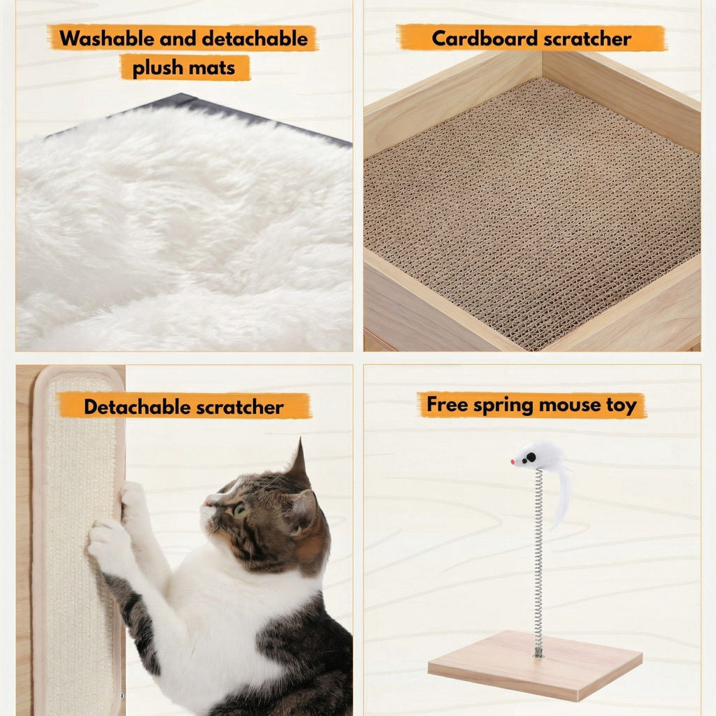 Cat tree furniture wood Cat & Cosy