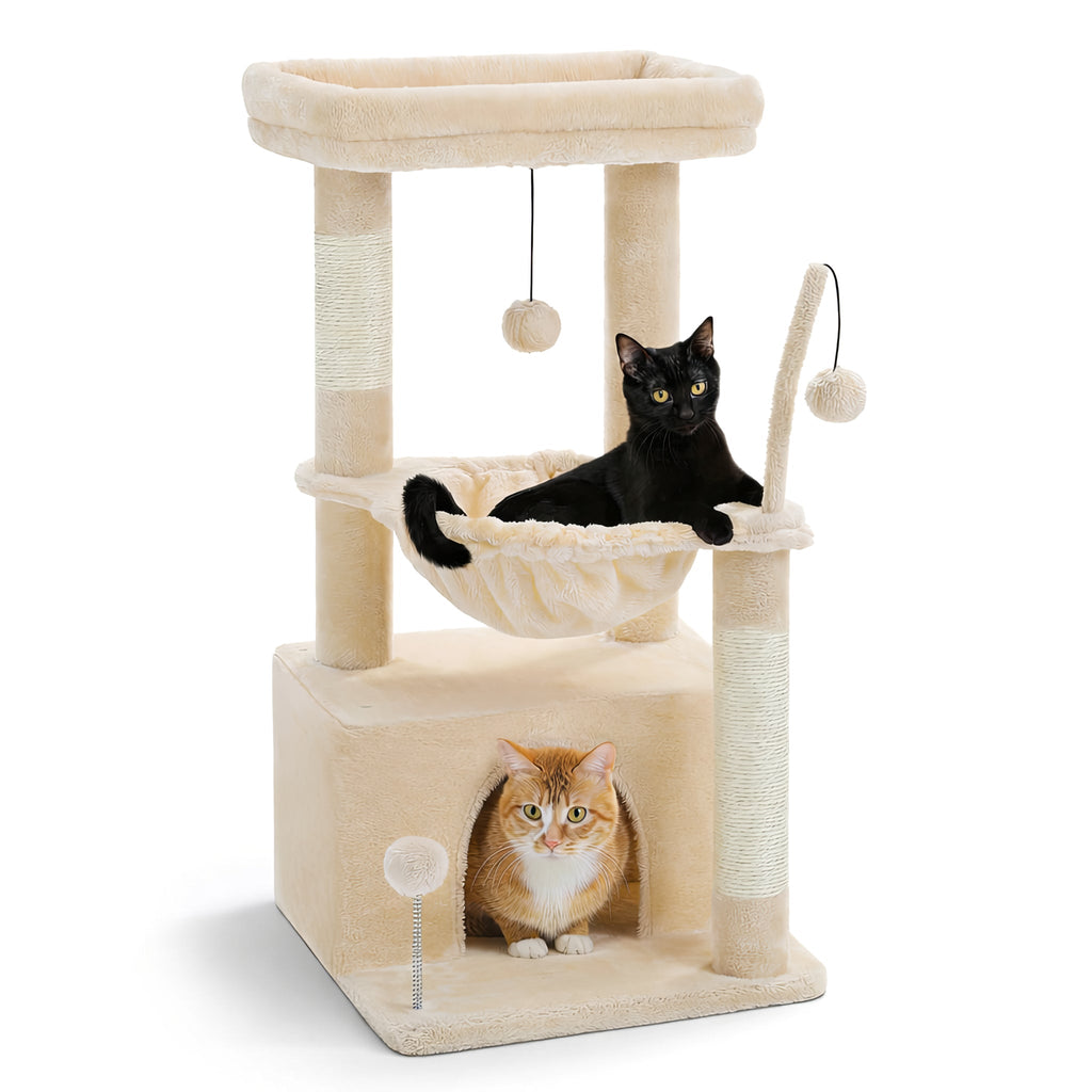 Cat tree small apartment Beige Cat & Cosy
