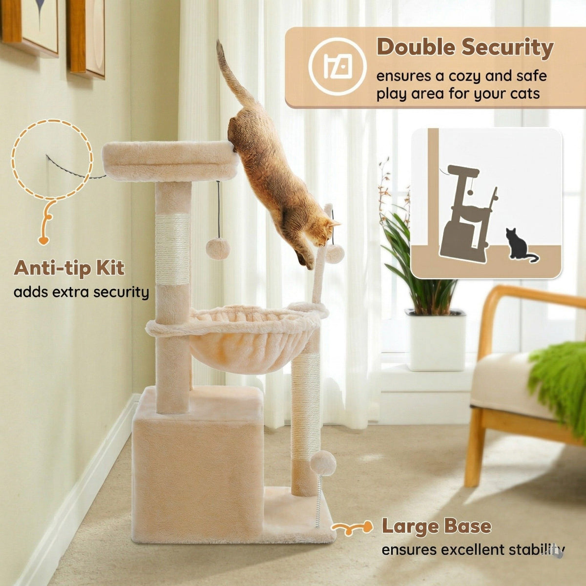 Cat tree small apartment Cat & Cosy