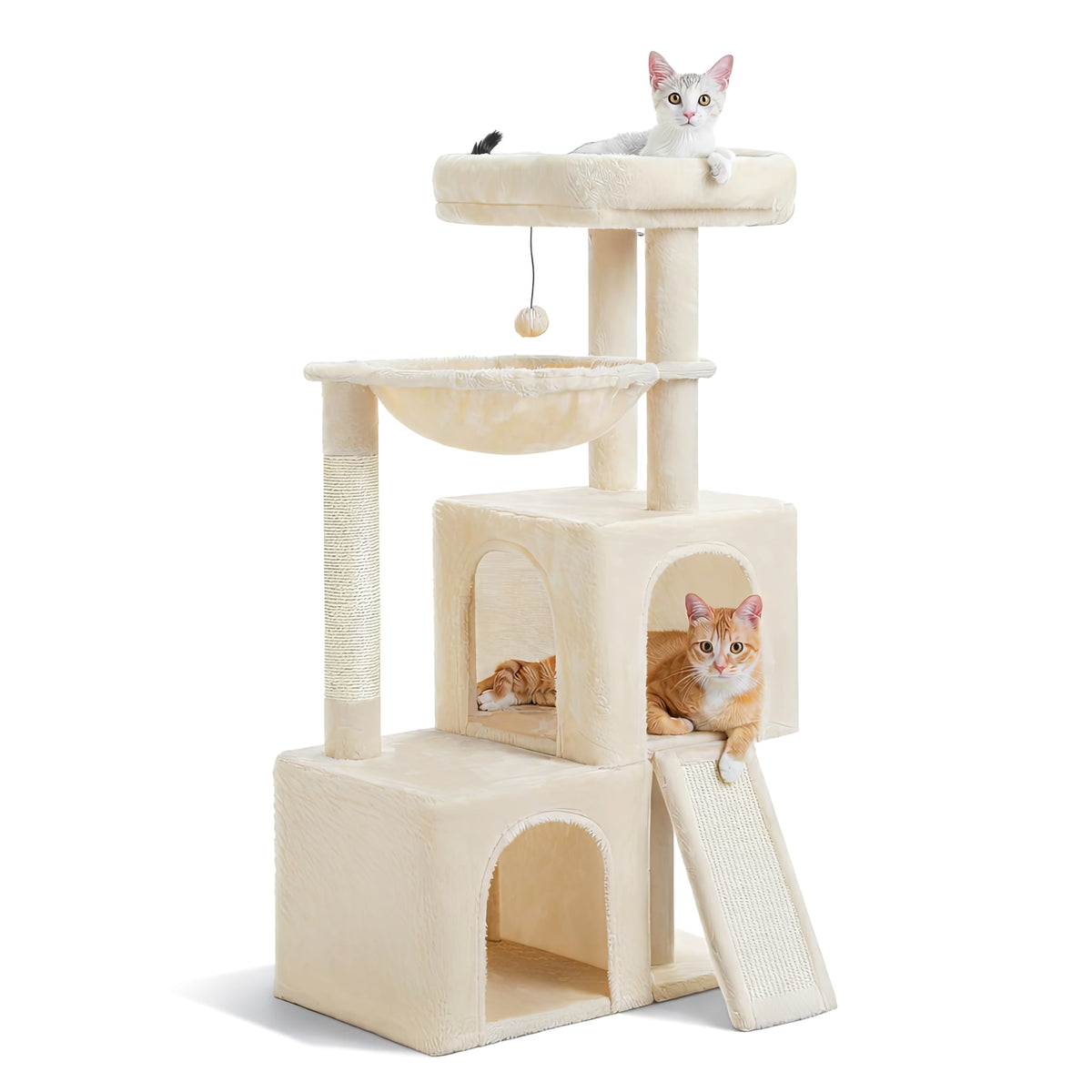 Cat tree with 2 cubbies Beige Cat & Cosy