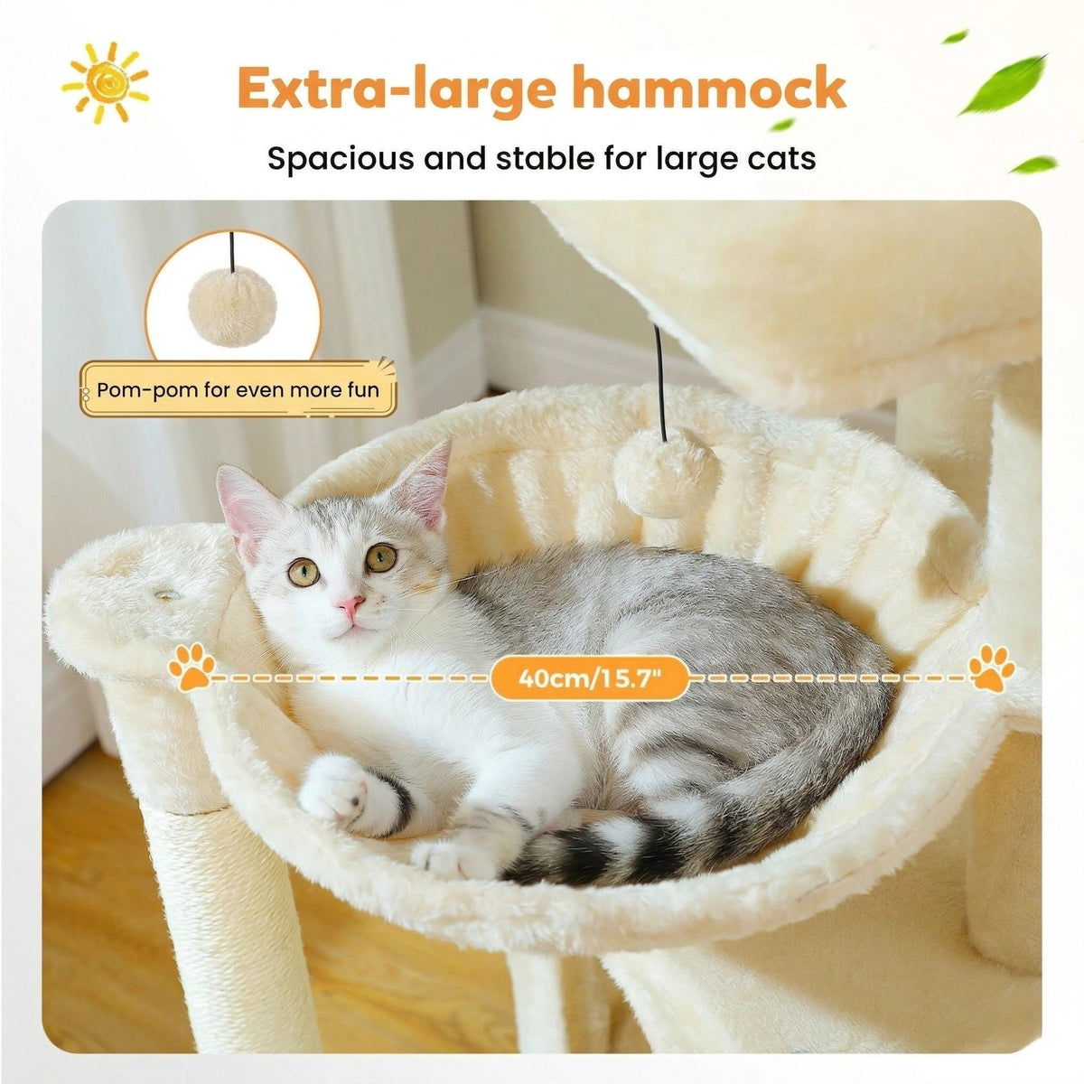 Cat tree with 2 cubbies Cat & Cosy