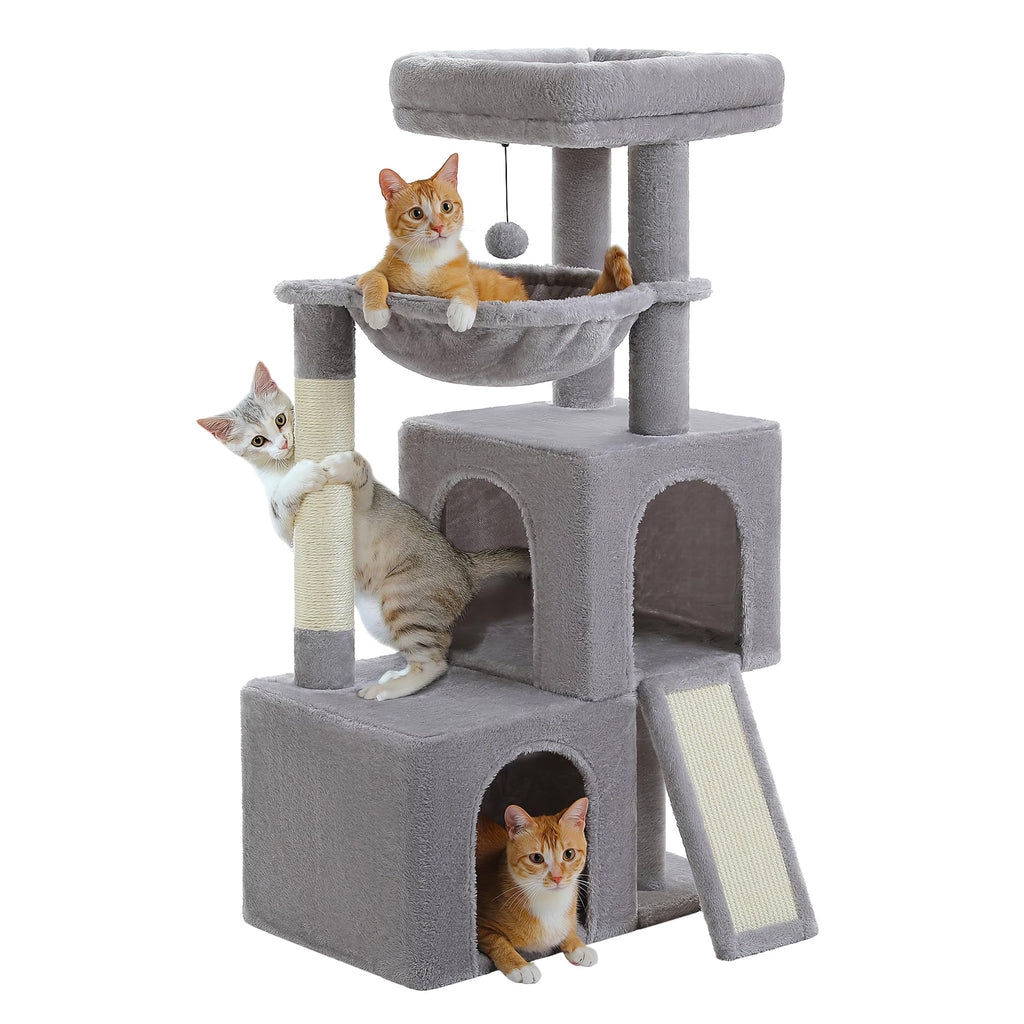 Cat tree with 2 cubbies Grey Cat & Cosy