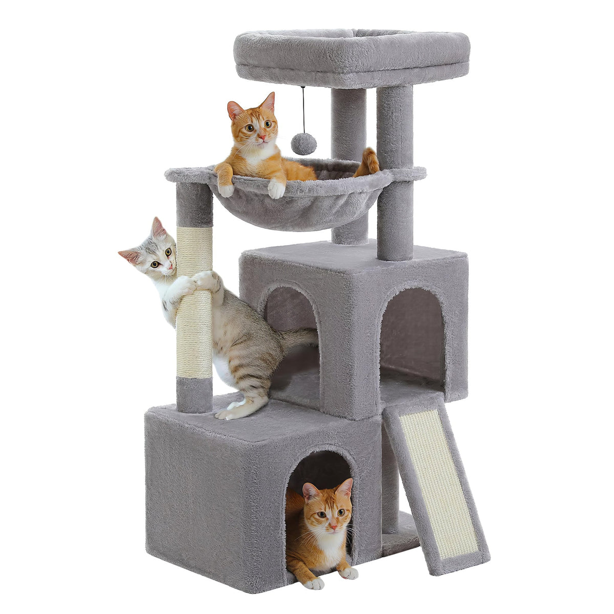 Cat tree with 2 cubbies Grey Cat & Cosy
