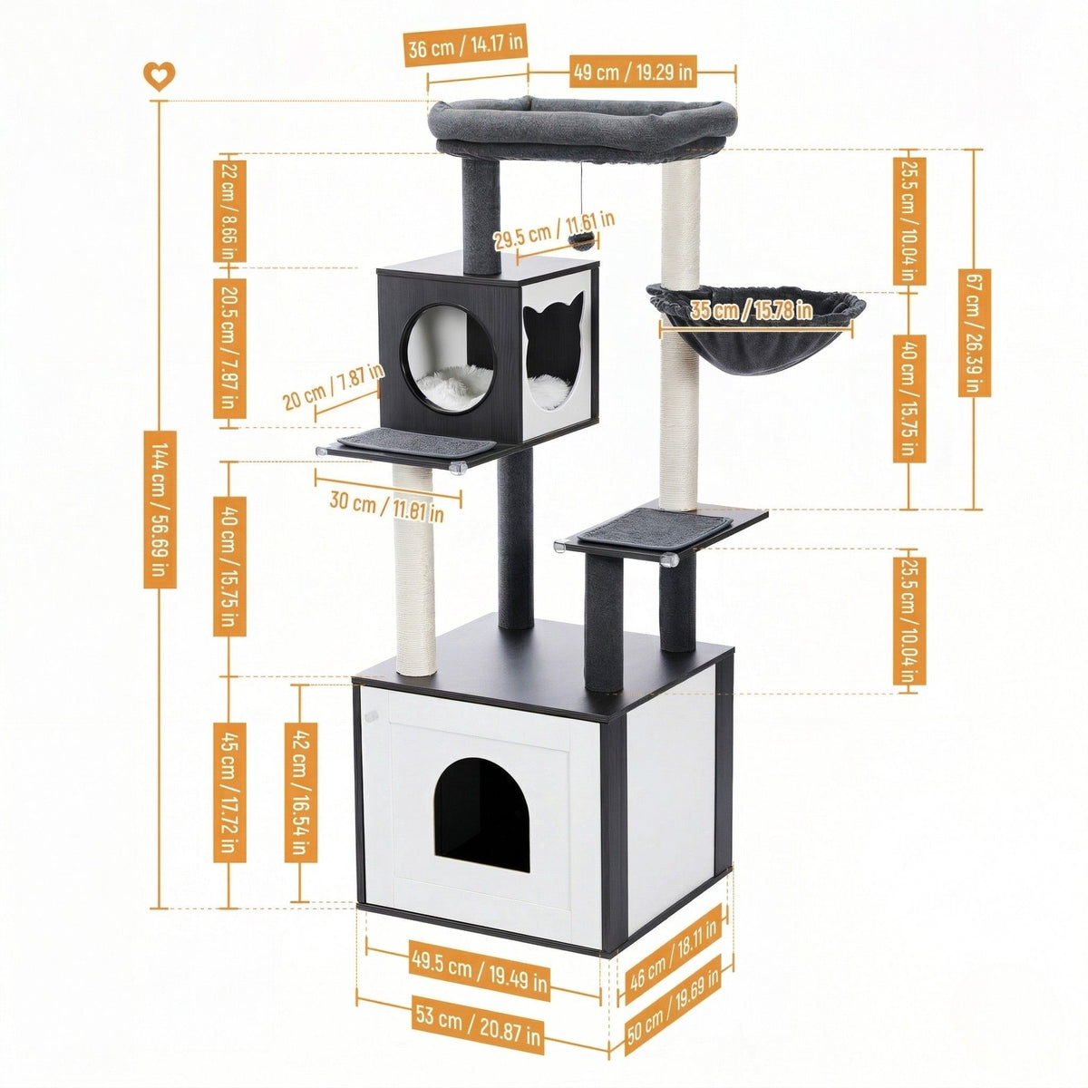 Cat tree wooden box Cat & Cosy