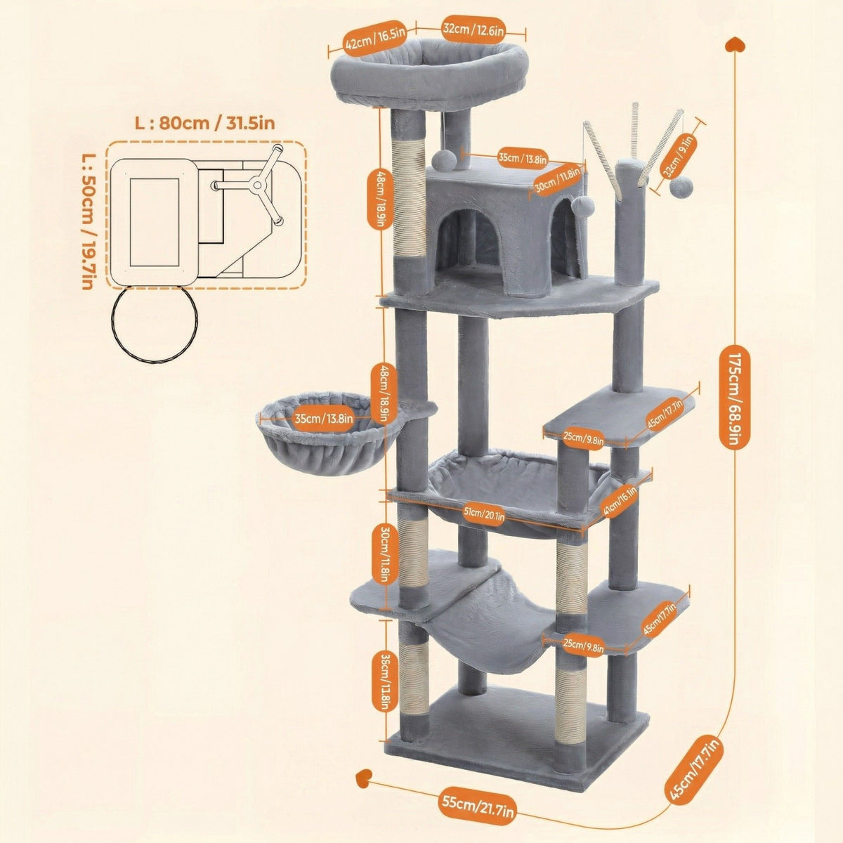 Cat tree XXL large cat Cat & Cosy