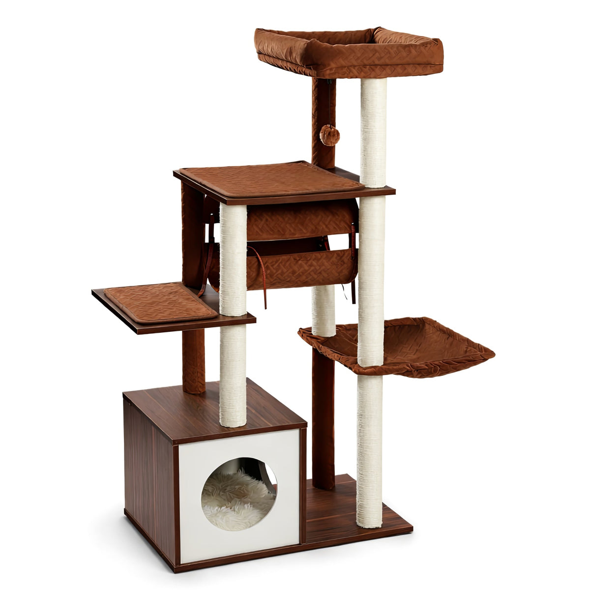 Dark wood cat tree Cat & Cosy