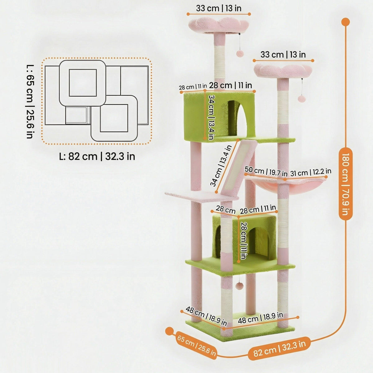 Flower design cat tree Cat & Cosy