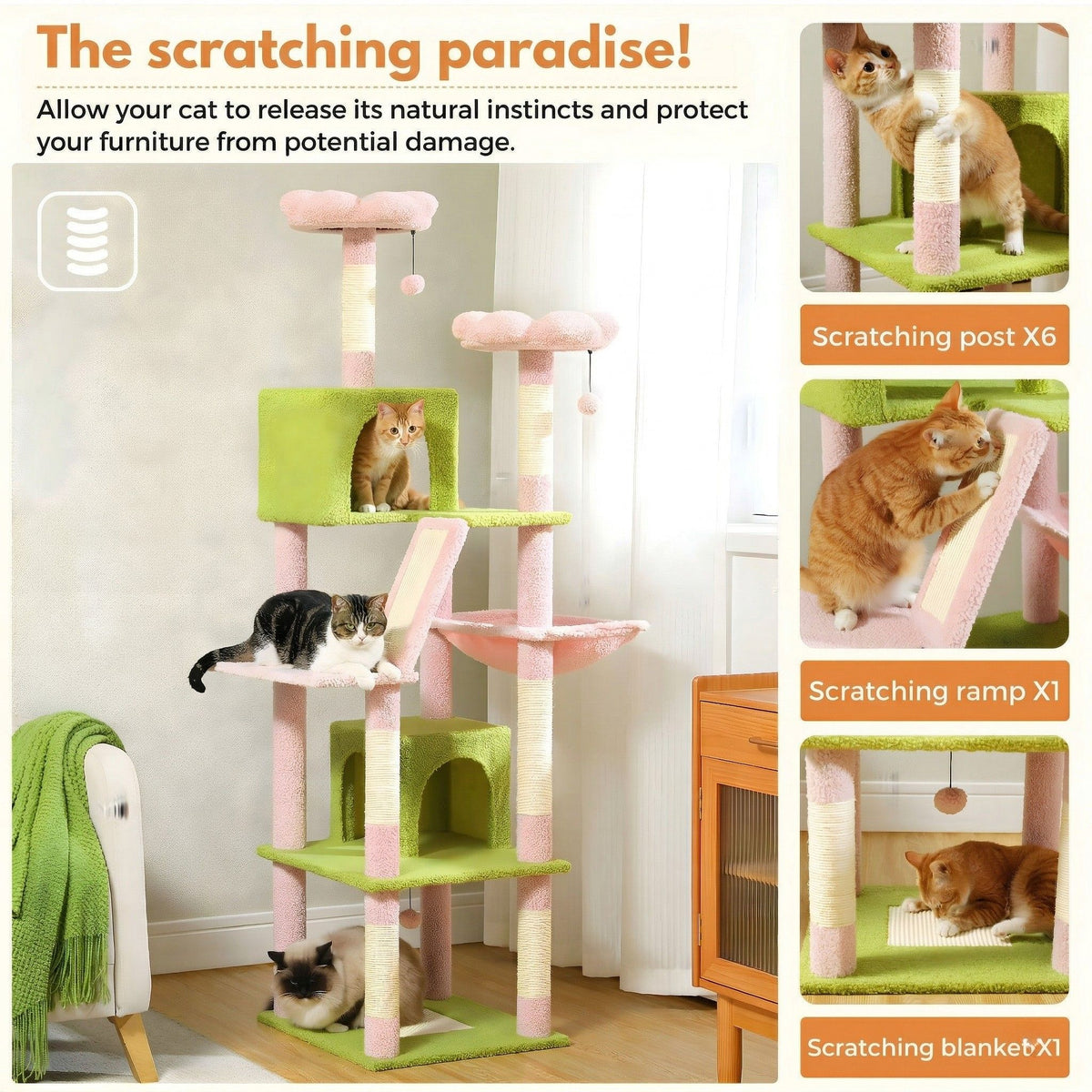 Flower design cat tree Cat & Cosy