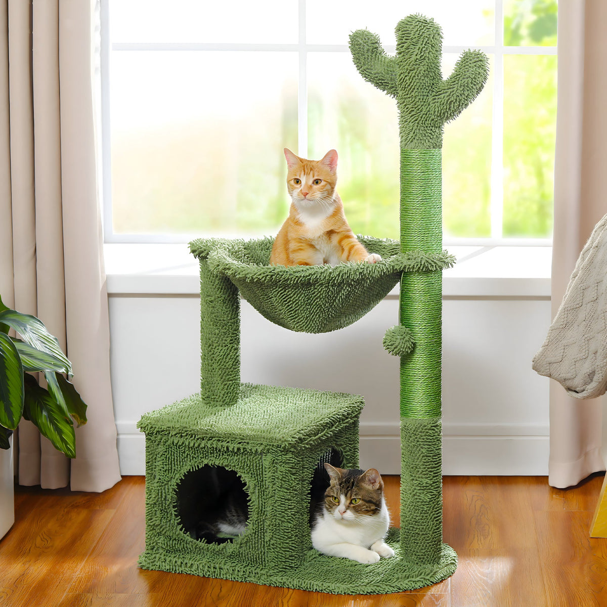 Green Cactus Cat Tree Cat & Cosy