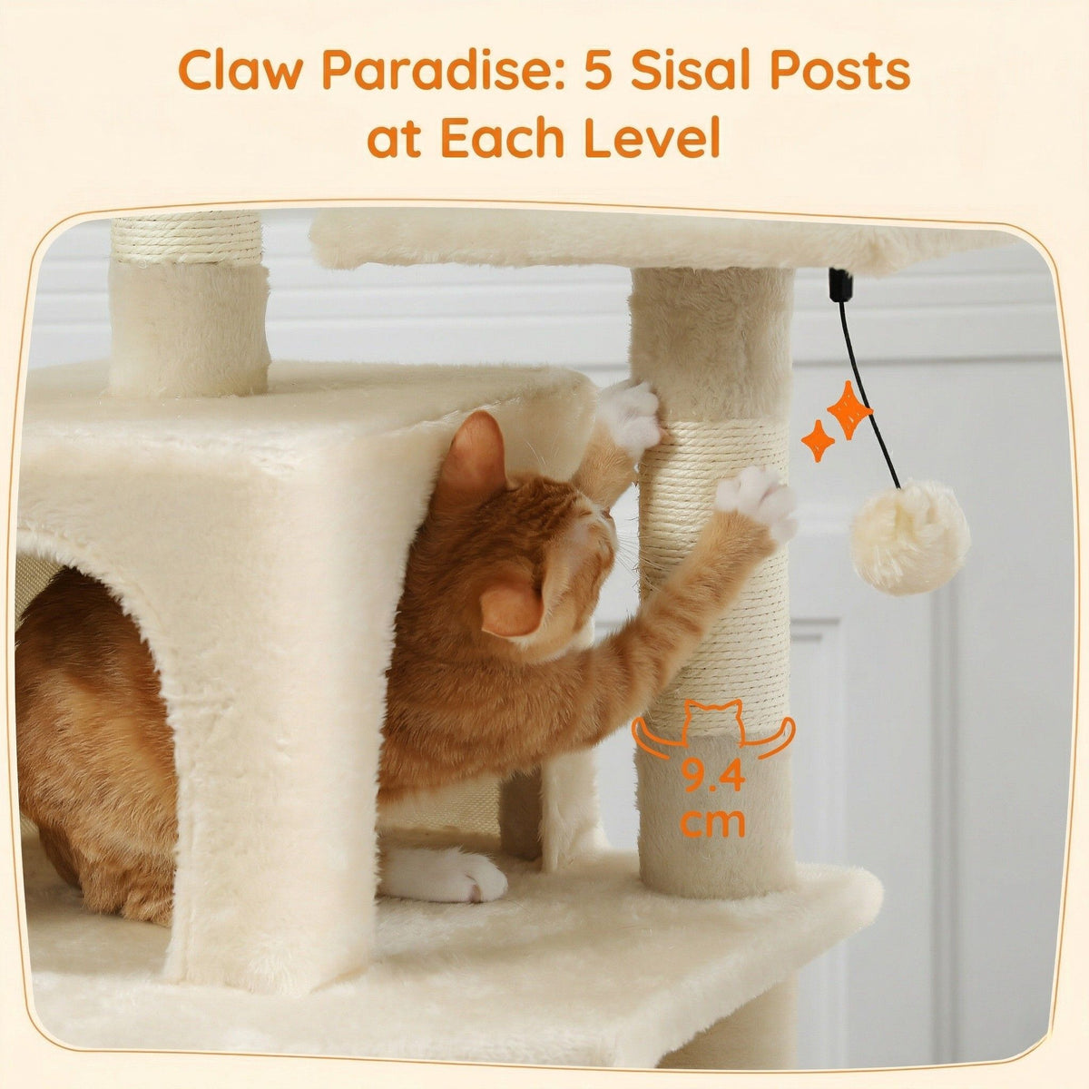 Large Beige Cat Tree Cat & Cosy