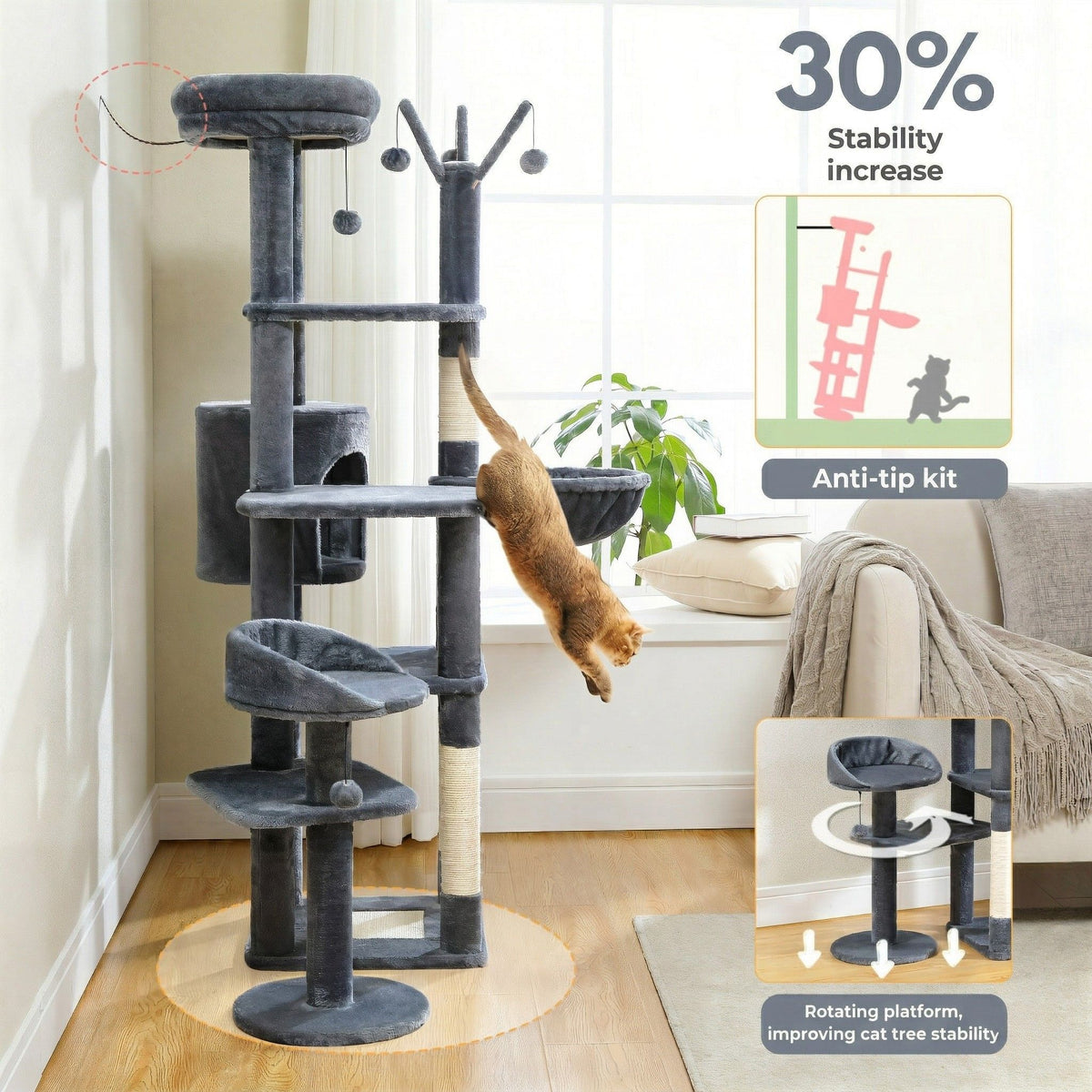 Large Cat Tree for Multiple Cats Cat & Cosy
