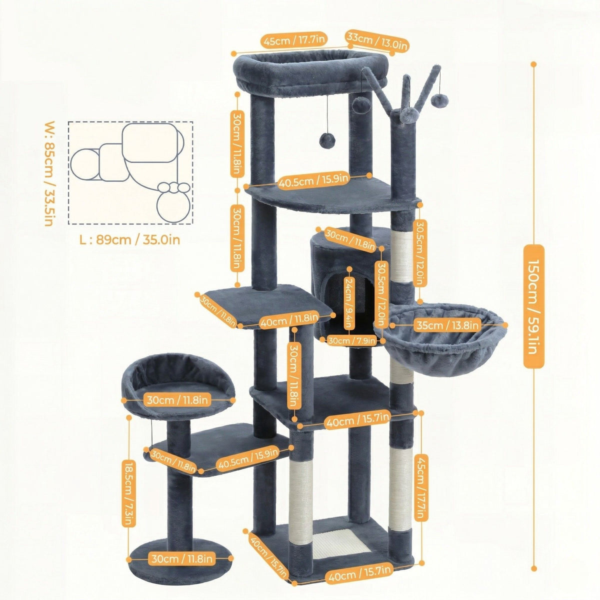 Large Cat Tree for Multiple Cats Cat & Cosy