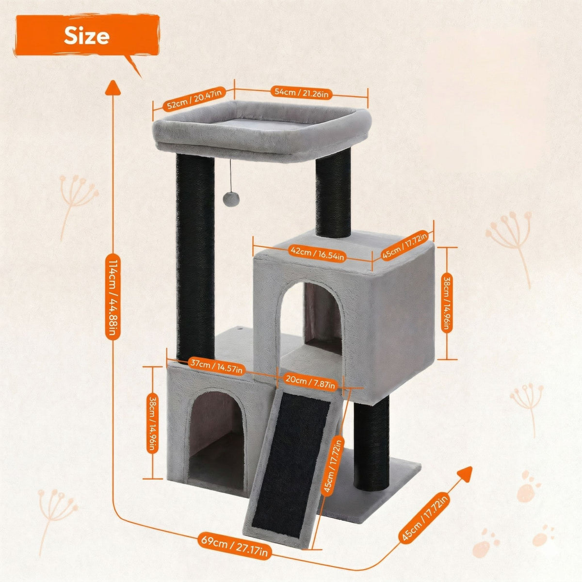 Large Cat Tree Scratcher Cat & Cosy
