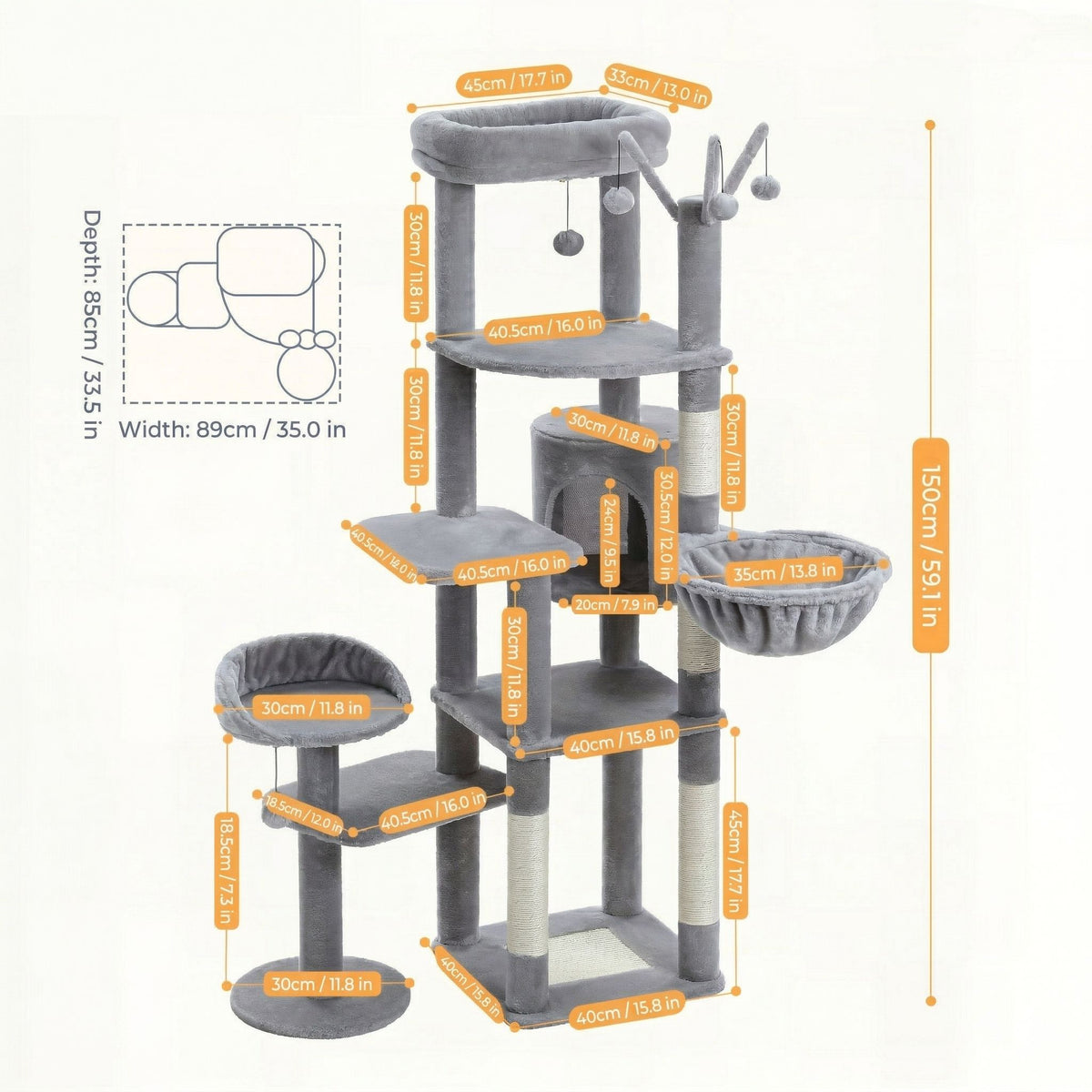 Large cat tree tower Cat & Cosy