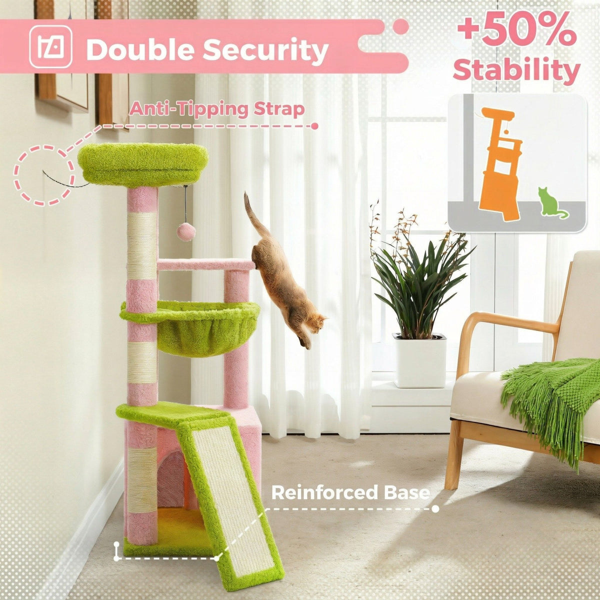Large Cat Tree with Condo and Hammock Cat & Cosy