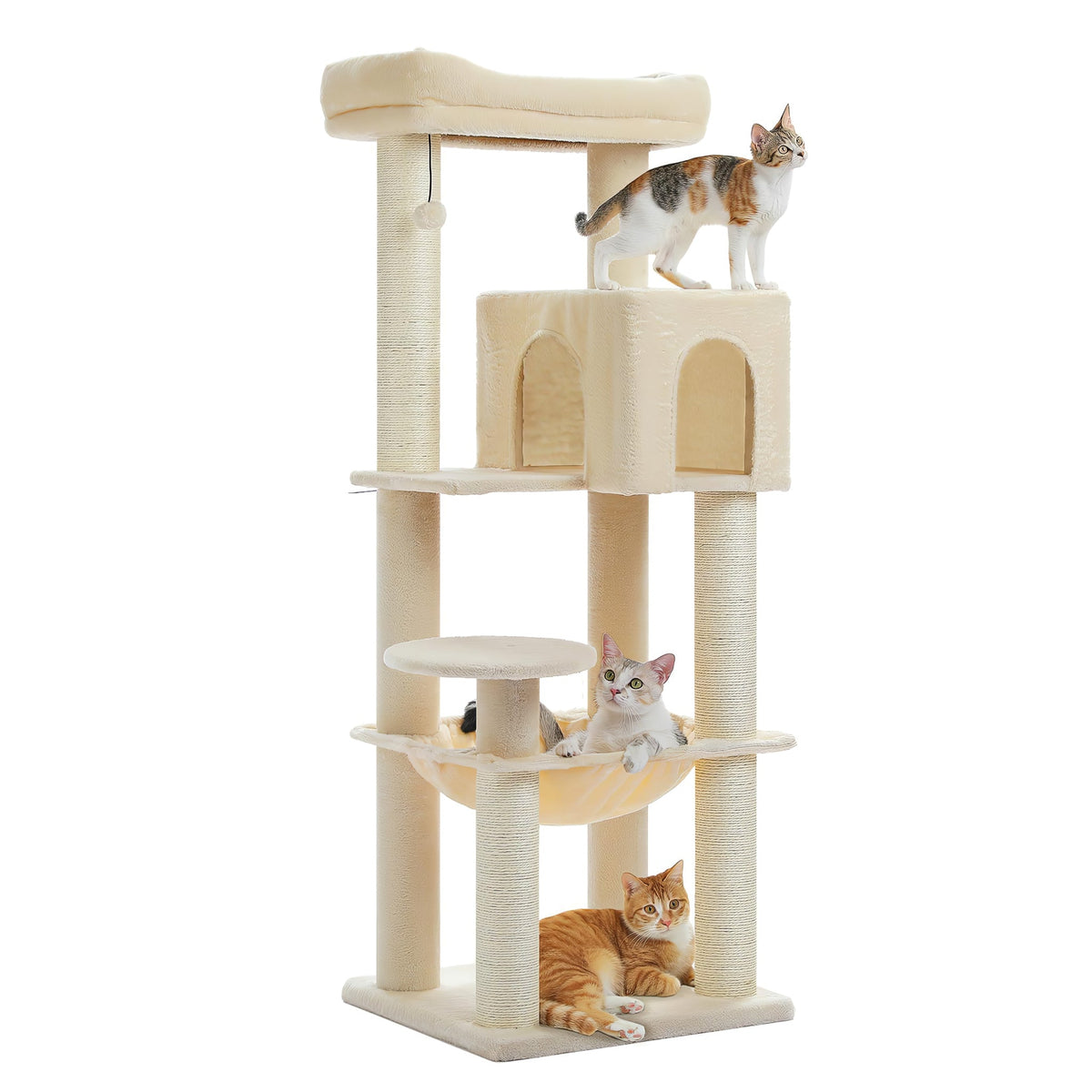 Large Durable Cat Tree Beige Cat & Cosy