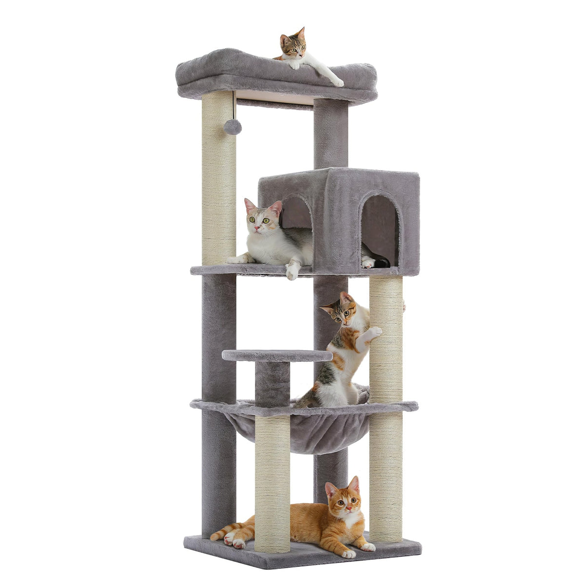 Large Durable Cat Tree Grey Cat & Cosy