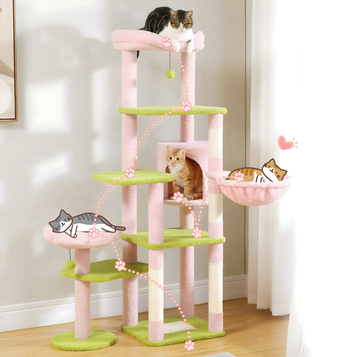 Large Flower Cat Tree Cat & Cosy