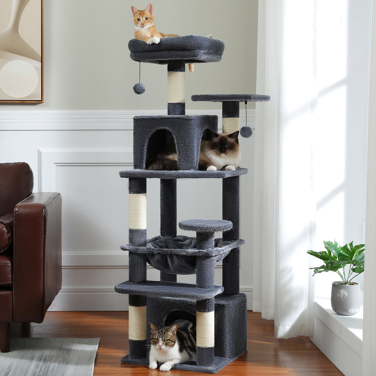 Large grey cat tree Cat & Cosy