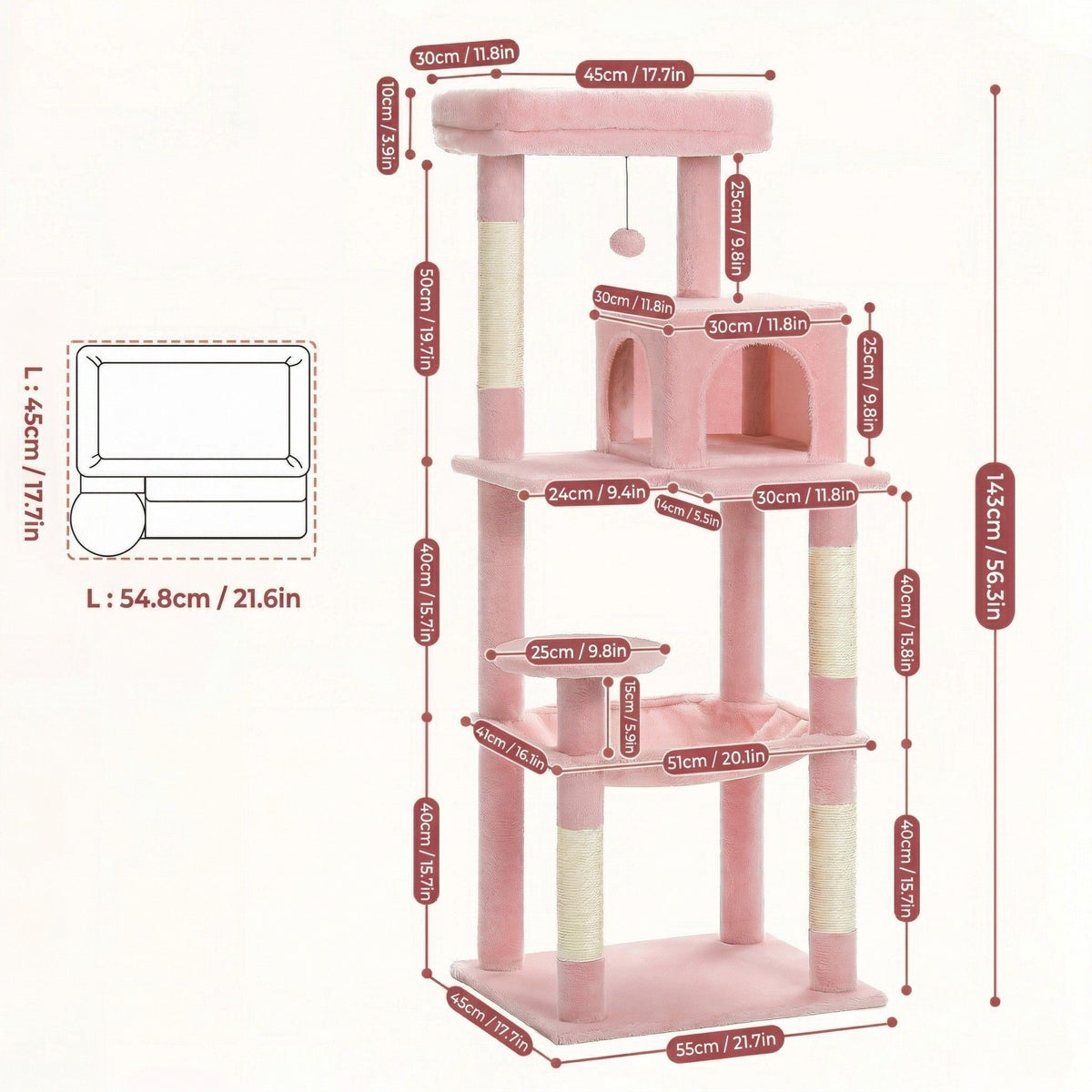 Large Simple Cat Tree Cat & Cosy