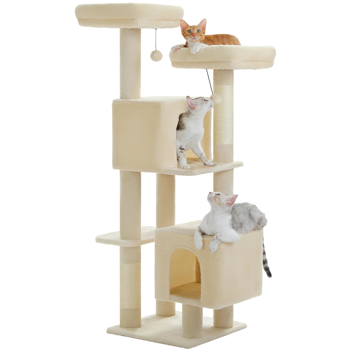 Large Solid and Stable Cat Tree Beige Cat & Cosy