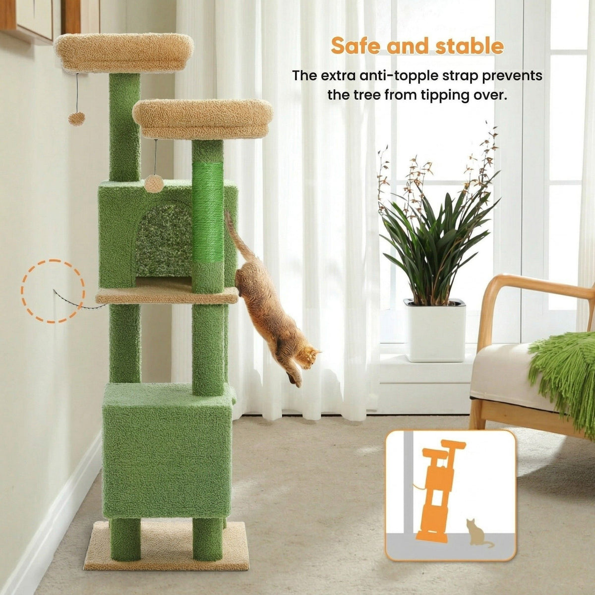 Large Solid and Stable Cat Tree Cat & Cosy