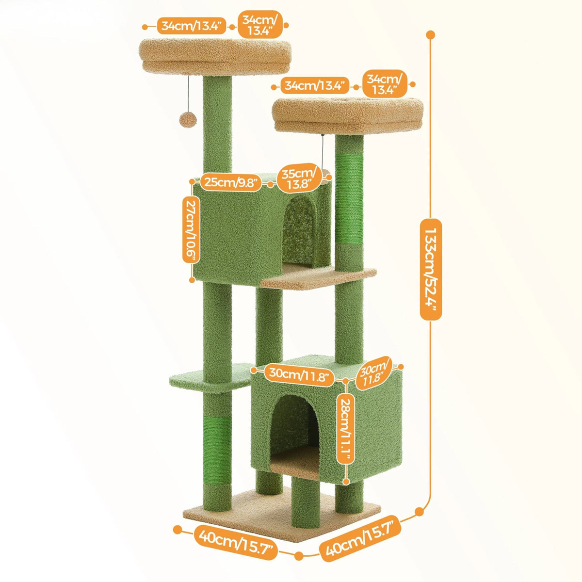 Large Solid and Stable Cat Tree Cat & Cosy