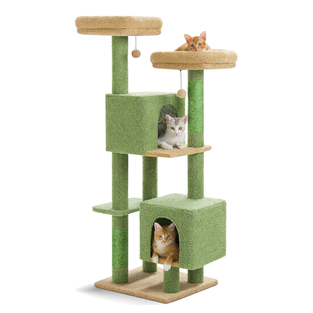 Large Solid and Stable Cat Tree Green Cat & Cosy
