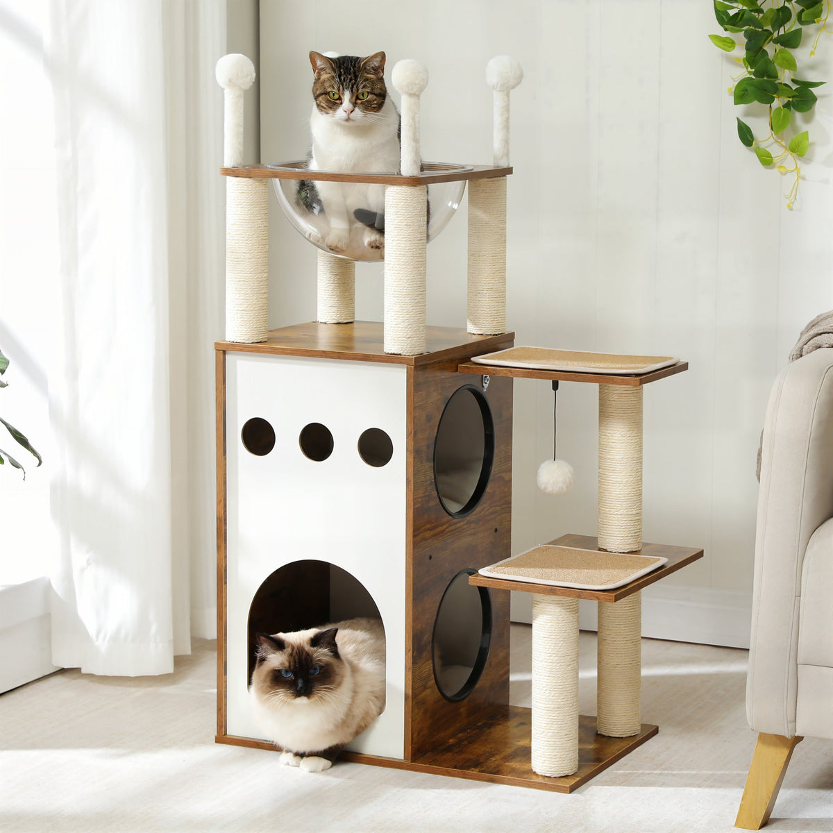Large Wooden Cat Tree Cat & Cosy