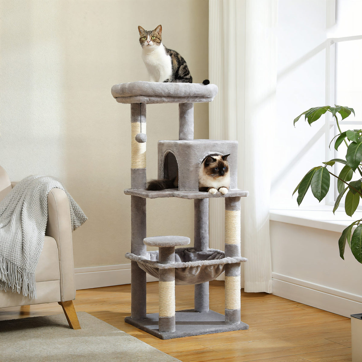 Light Grey Large Cat Tree Cat & Cosy
