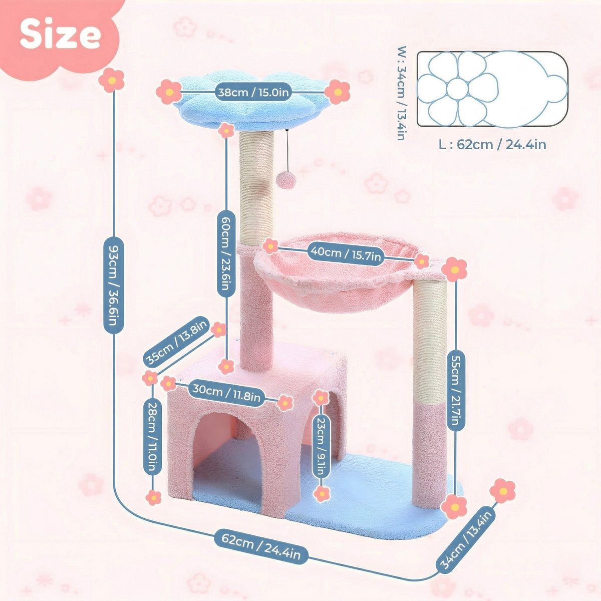 Original cat tree flower Cat & Cosy