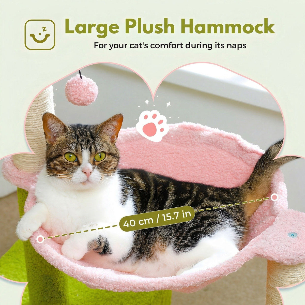 Pink flower cat tree Cat & Cosy